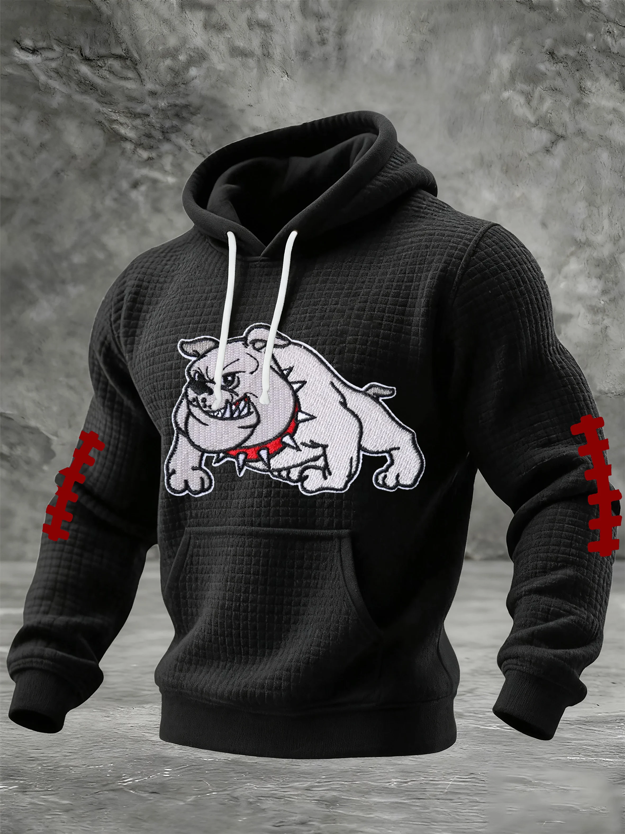 Men'S Casual Printed Hooded Sweatshirt