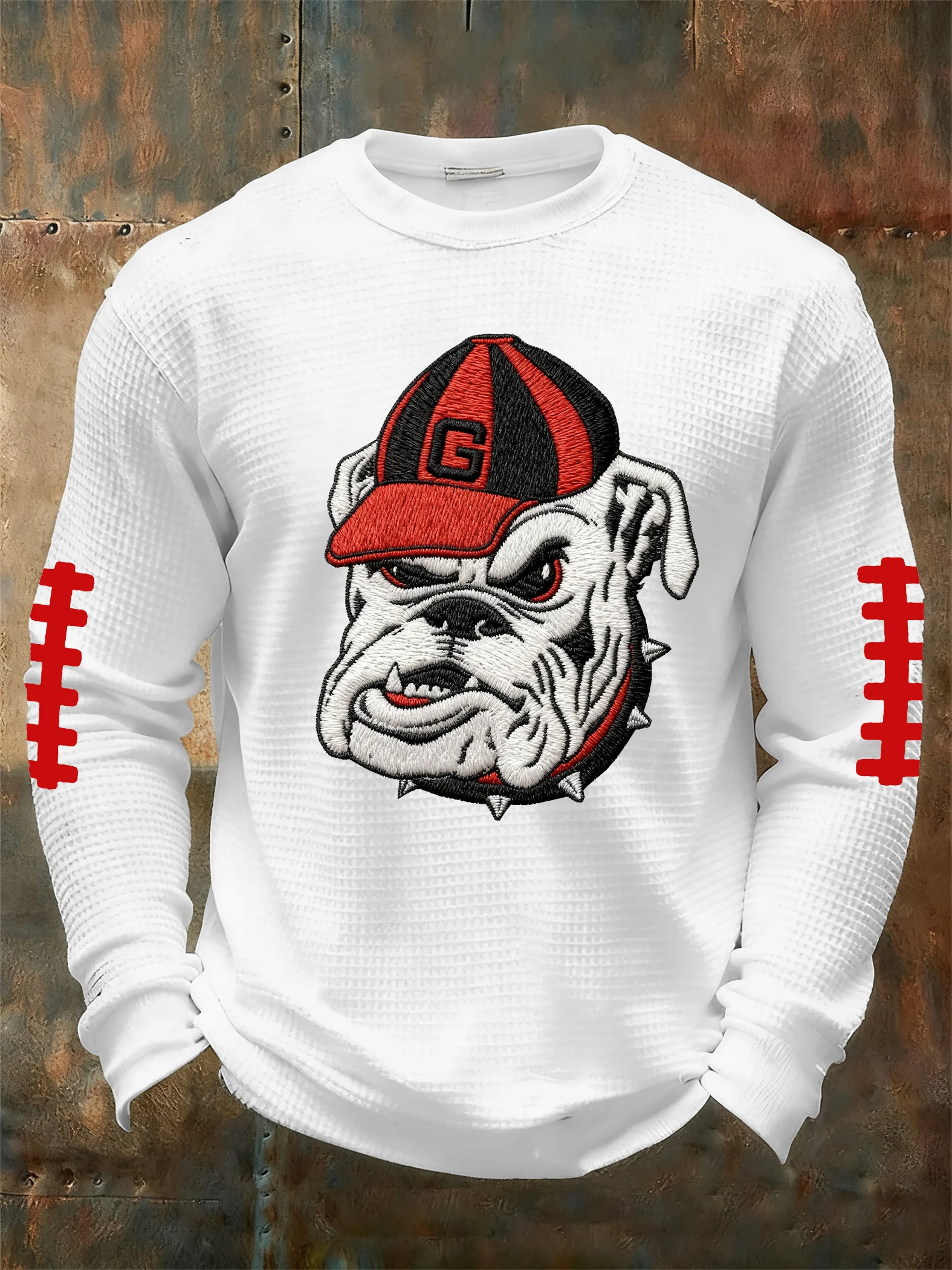 Men's Football Waffle Long Sleeve T-Shirt