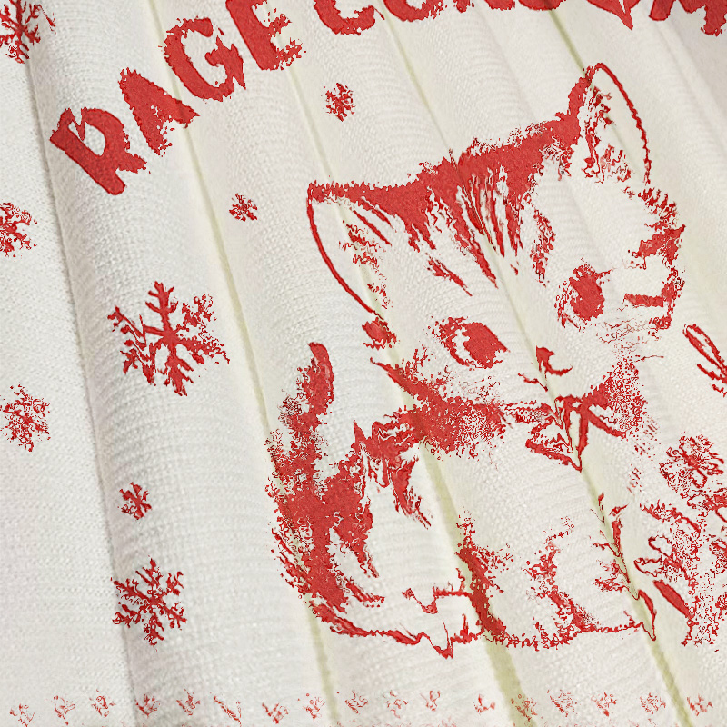 Rage Consumes Me Pink Cat Christmas Ugly Sweatshirt