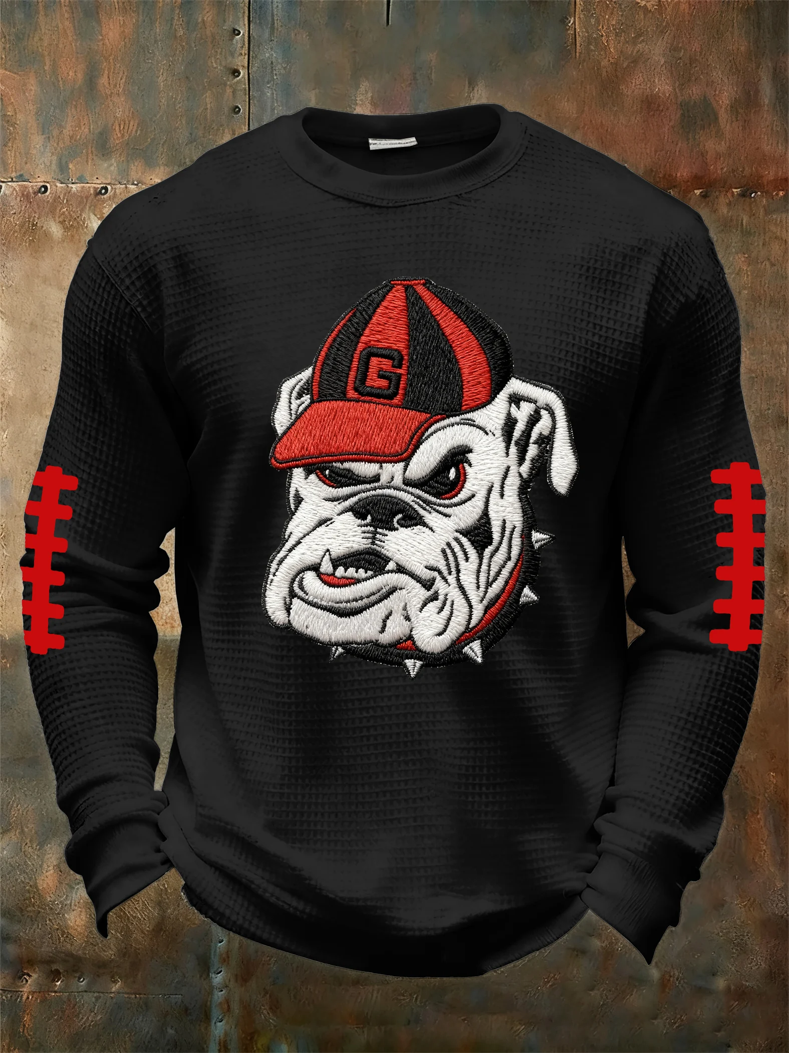 Men's Football Waffle Long Sleeve T-Shirt