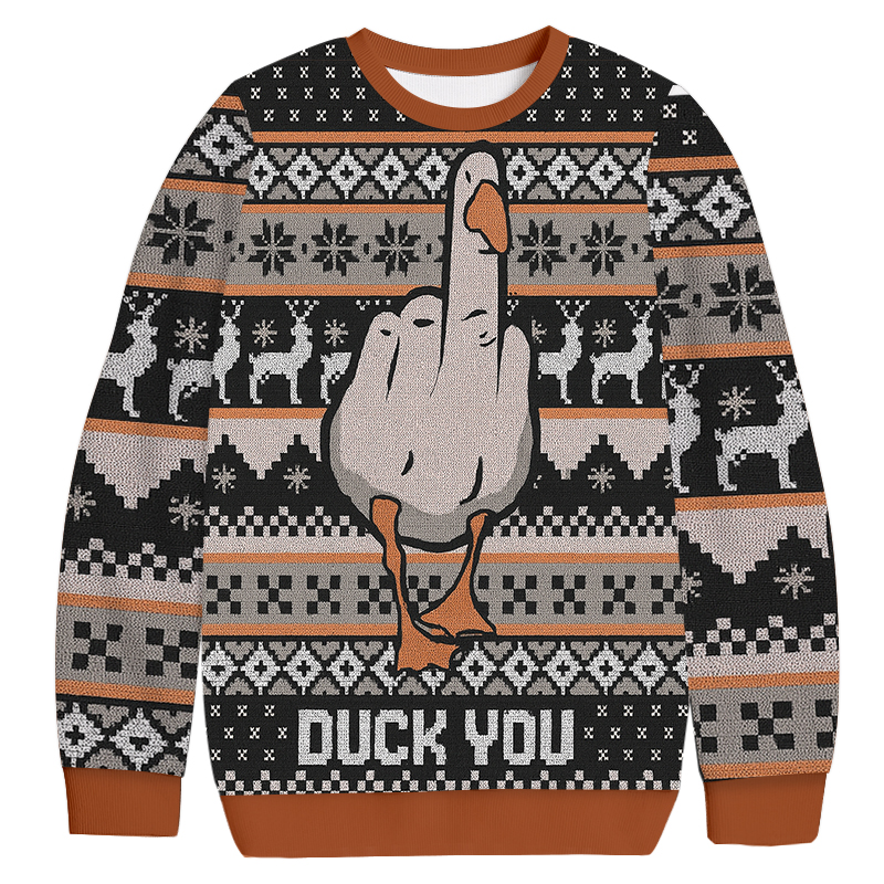 Duck You Christmas Ugly Sweatshirt