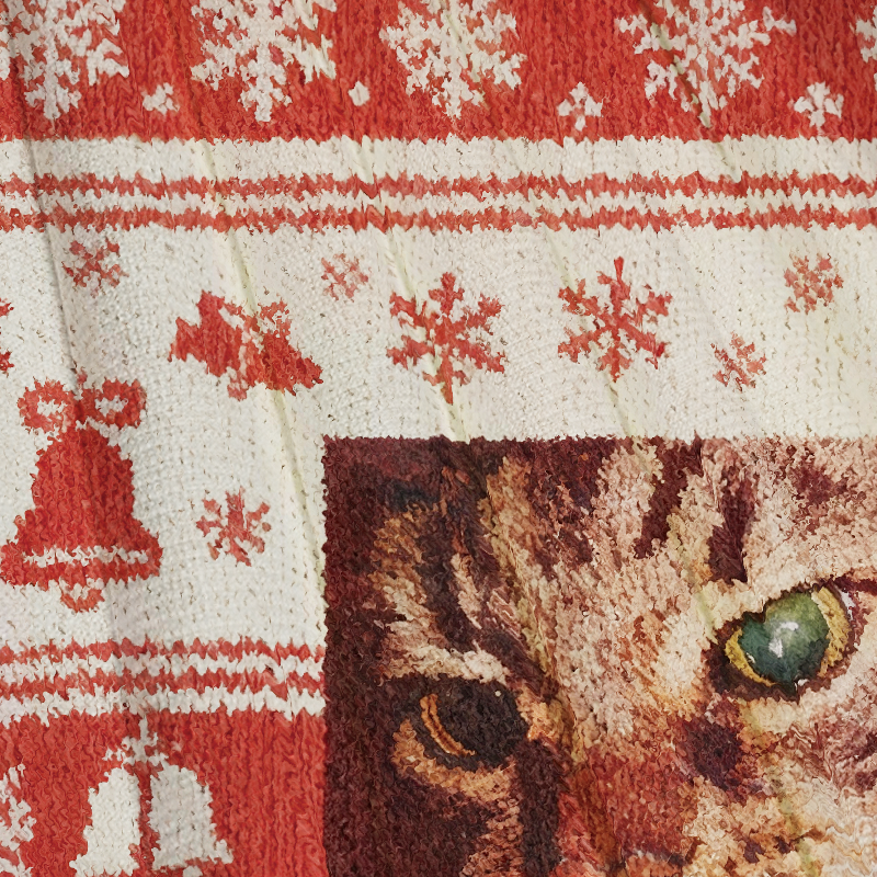 Red Meowlboro Smoking Cat Christmas Ugly Sweatshirt