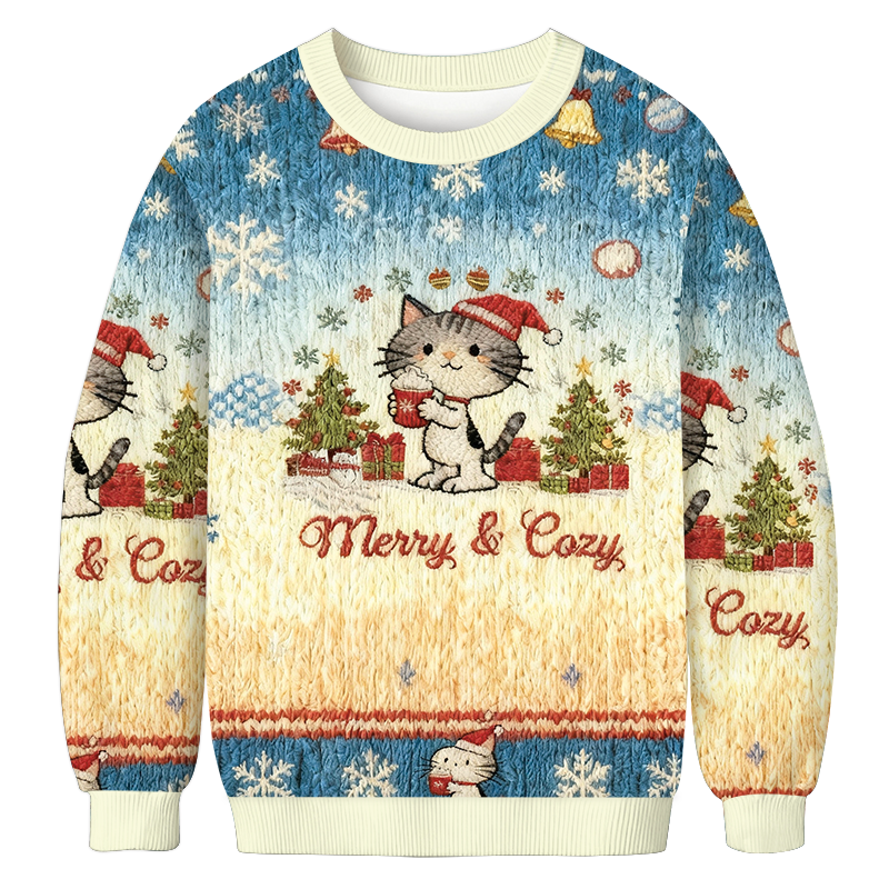 Christmas Cat Cute Christmas Ugly Sweatshirt