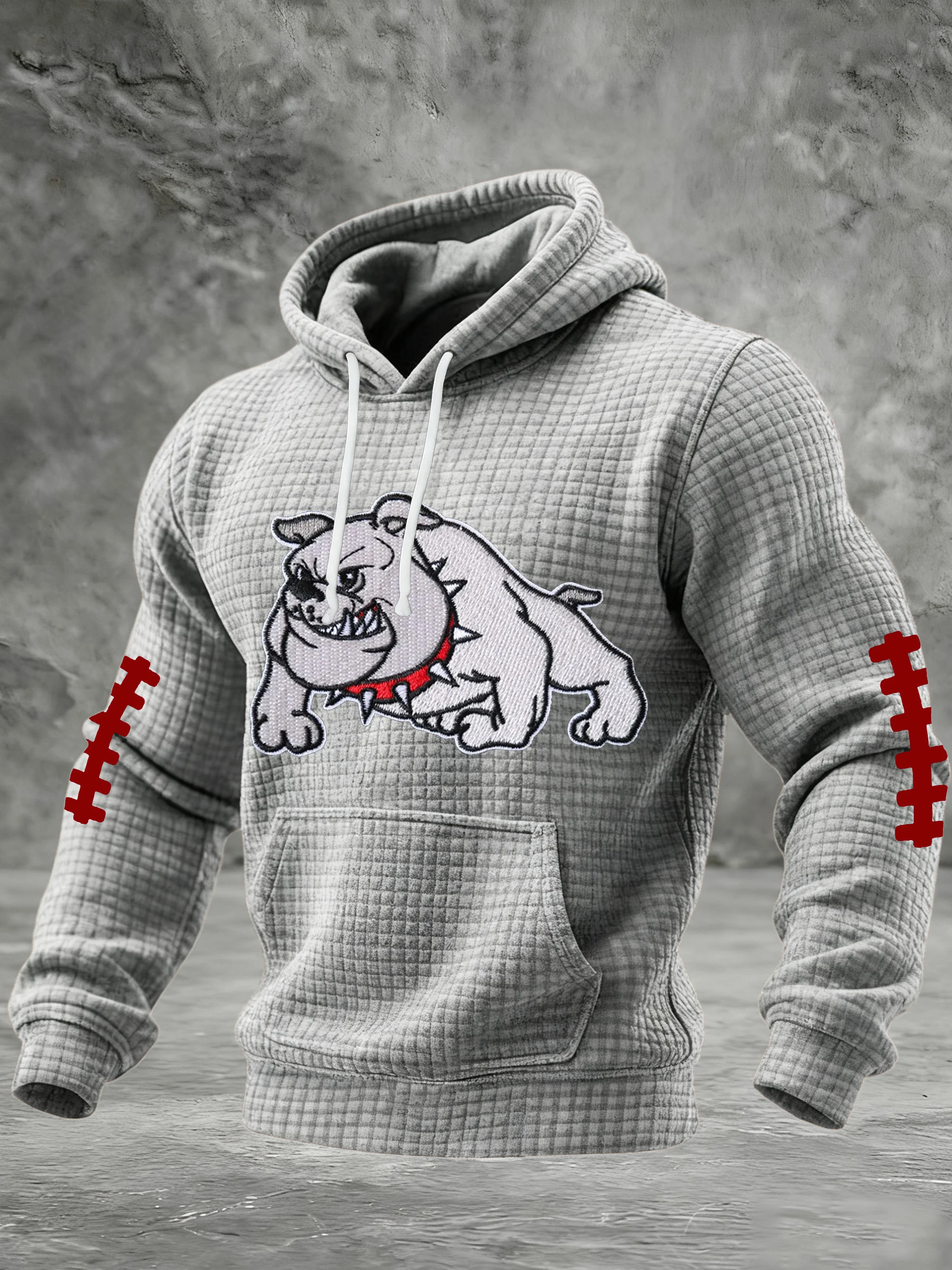 Men'S Casual Printed Hooded Sweatshirt