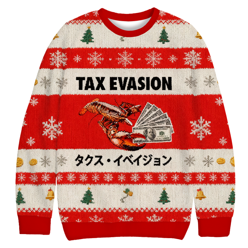 Red Tux Evasion Funny Christmas Ugly Sweatshirt