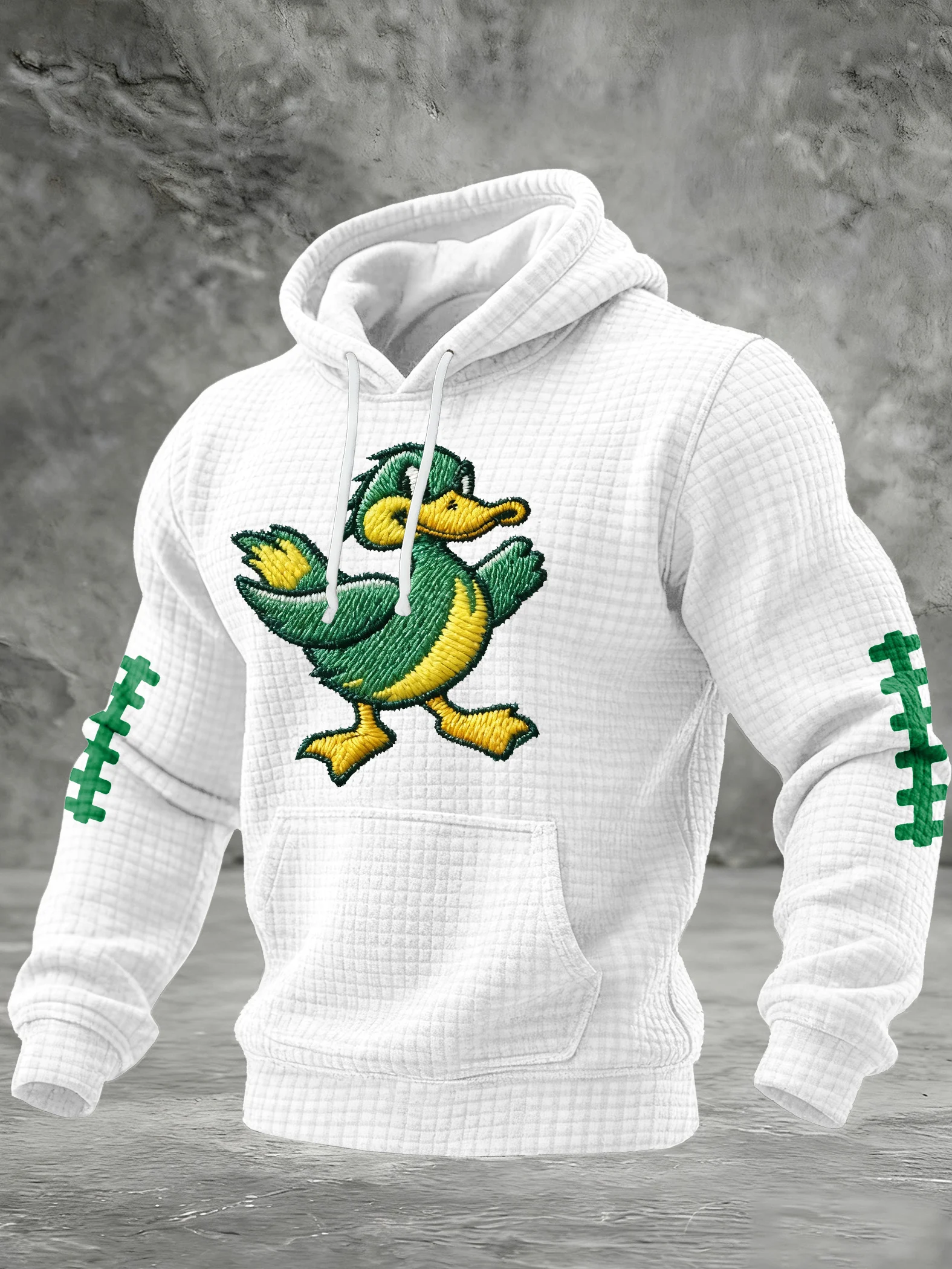 Men'S Casual Printed Hooded Sweatshirt