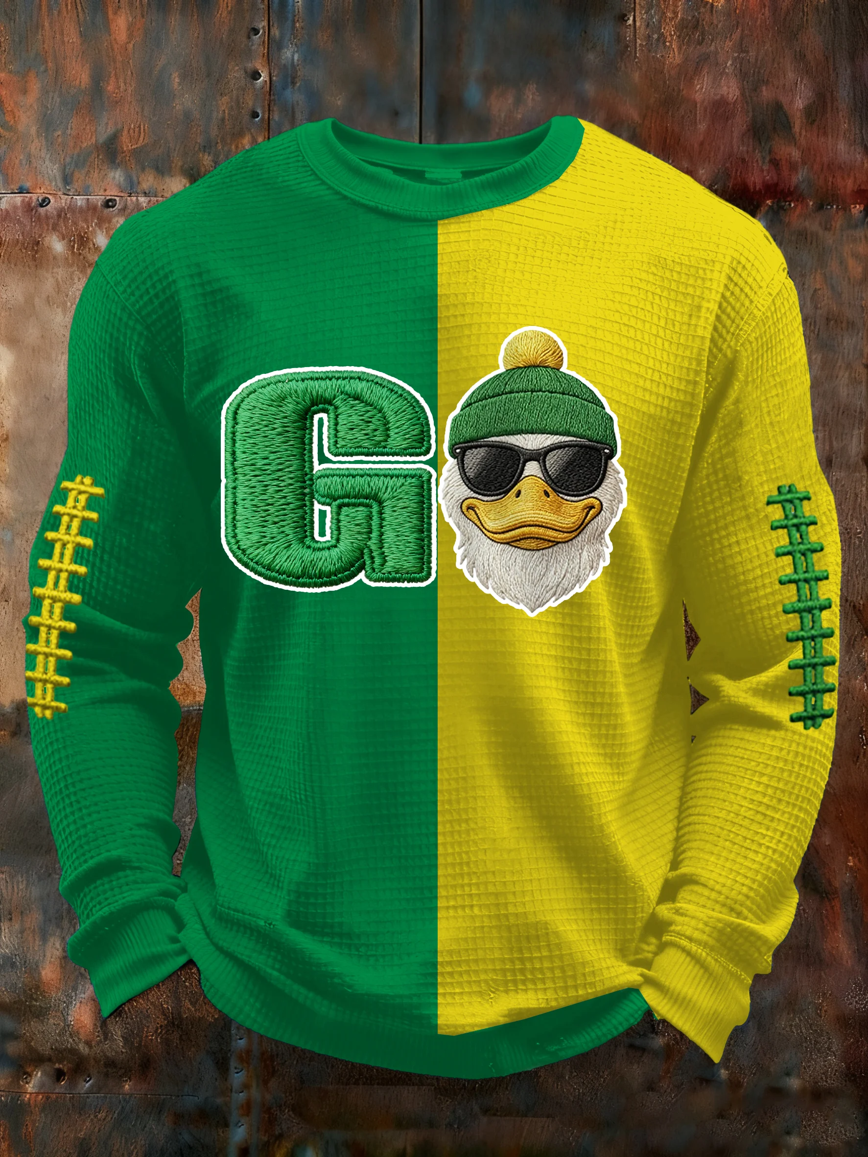 Men's Football Printed Casual Long-Sleeved Top