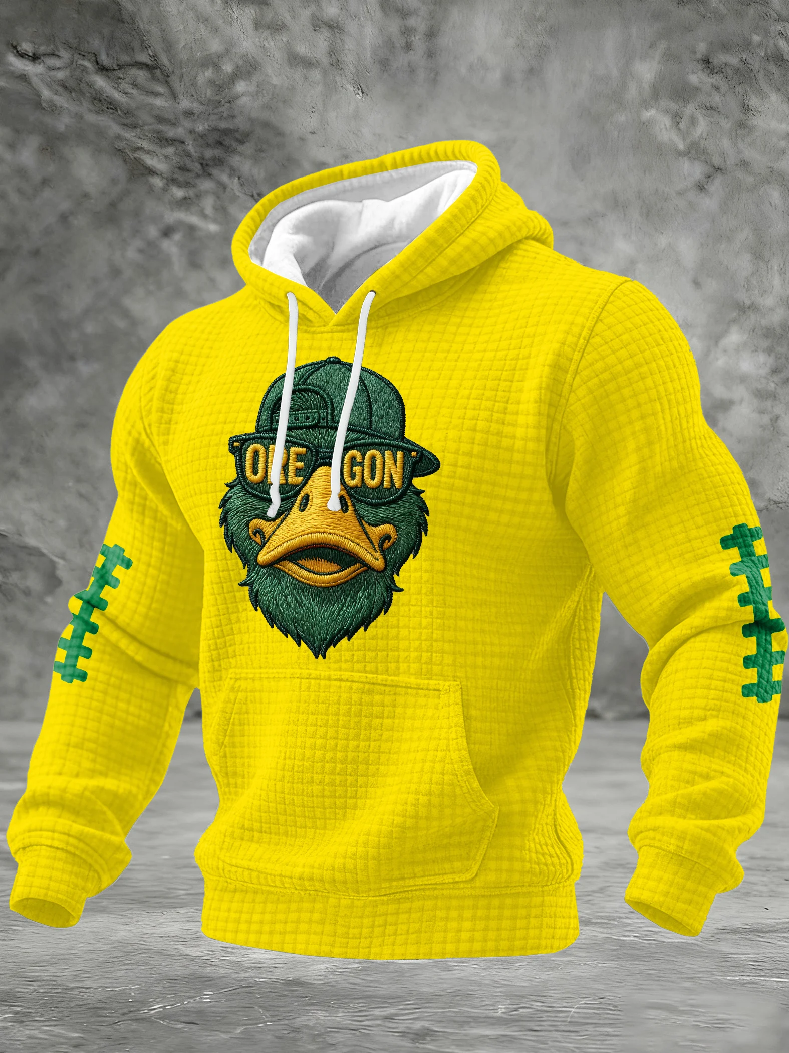 Men'S Casual Printed Hooded Sweatshirt