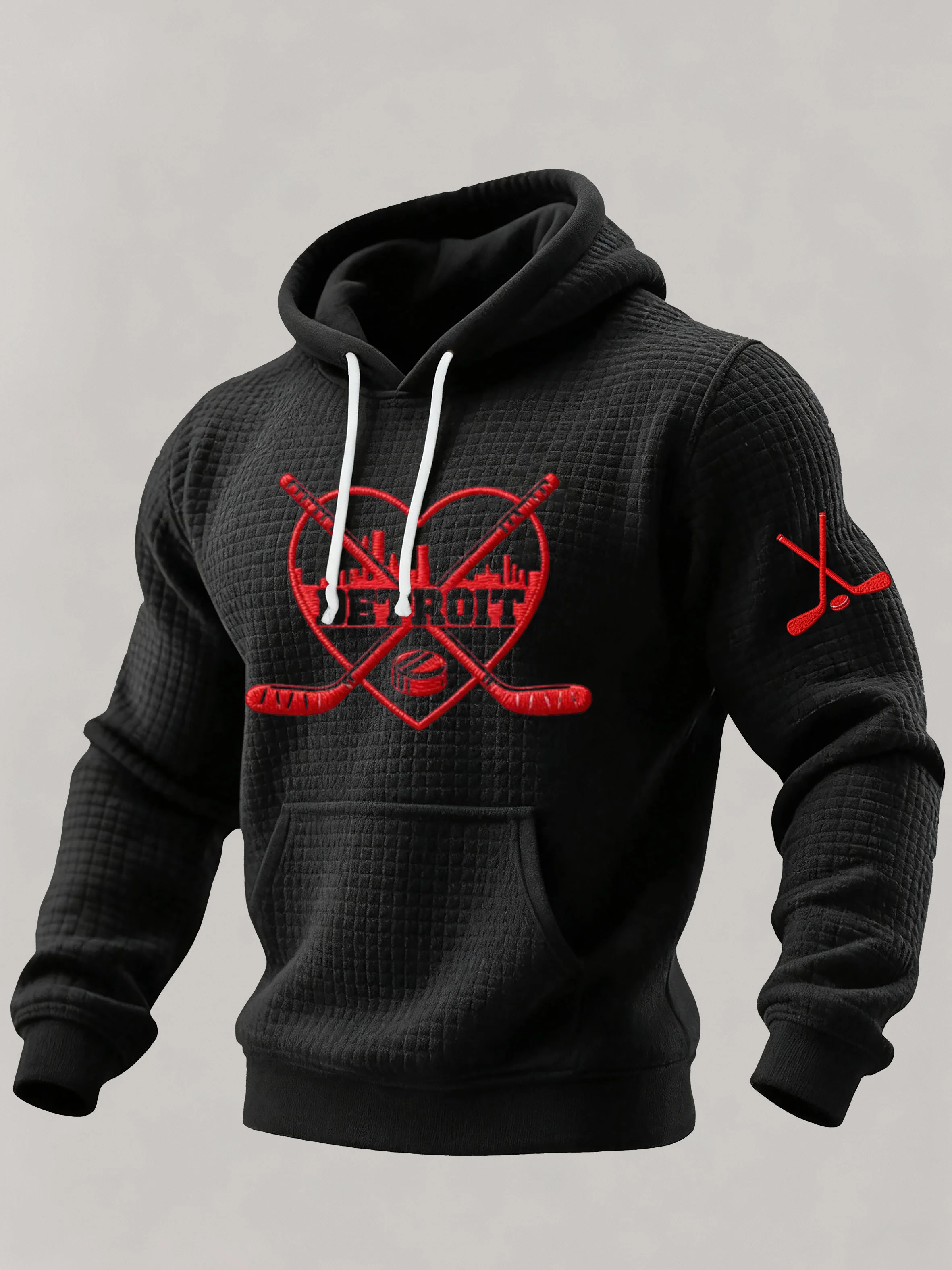 Men'S Ice hockey Printed Hooded Sweatshirt