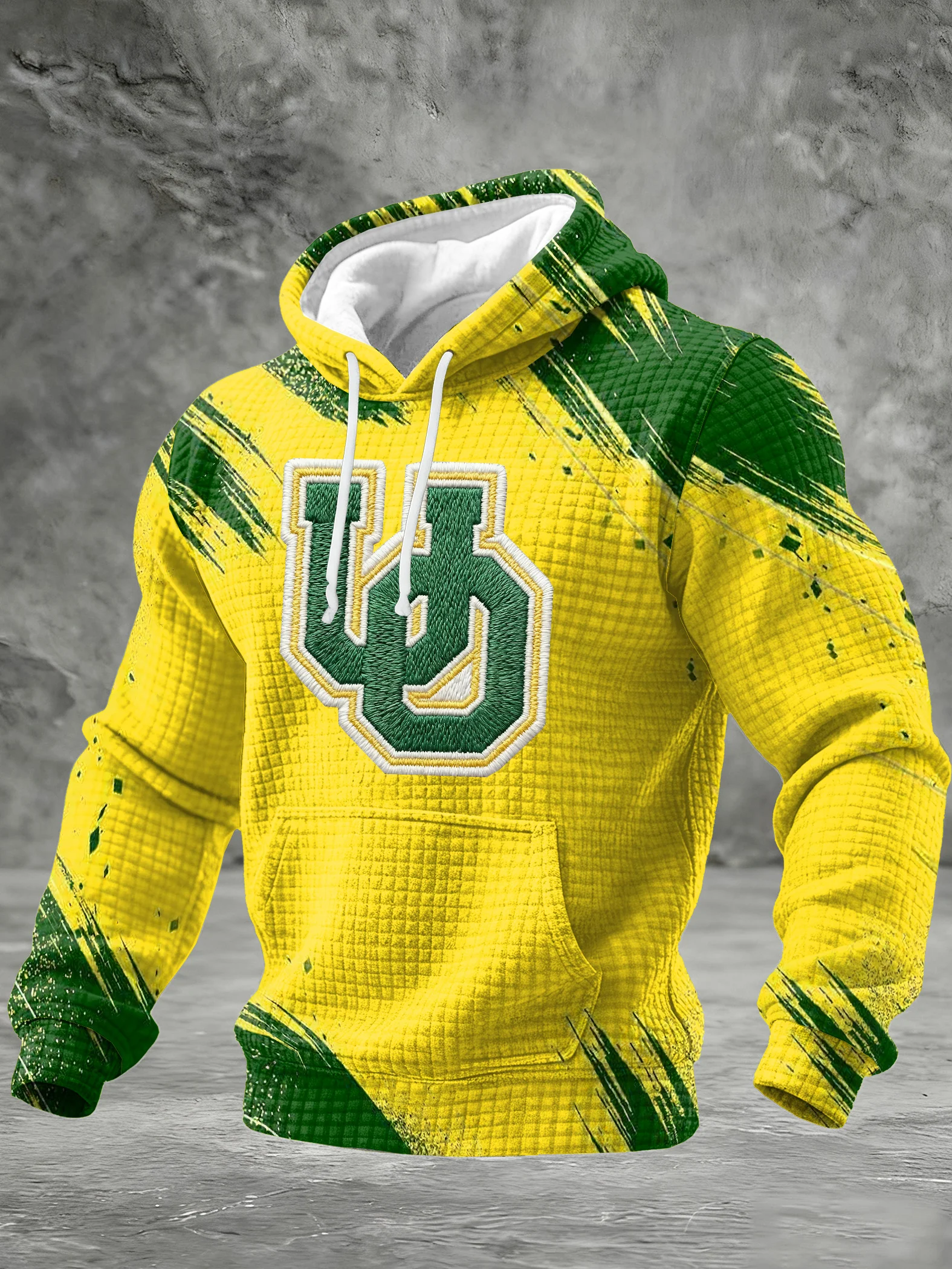 Men'S Casual Printed Hooded Sweatshirt