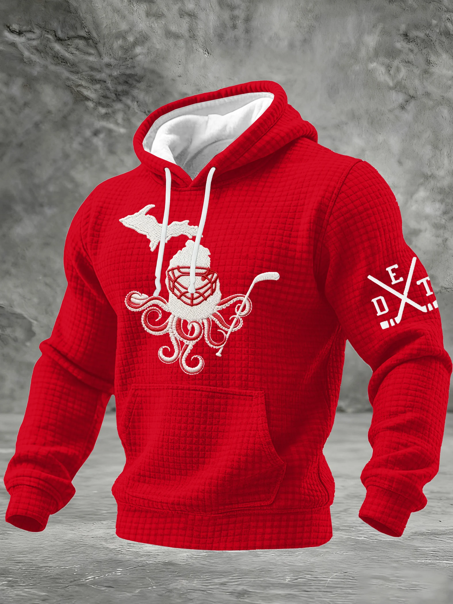 Men'S Ice hockey Printed Hooded Sweatshirt