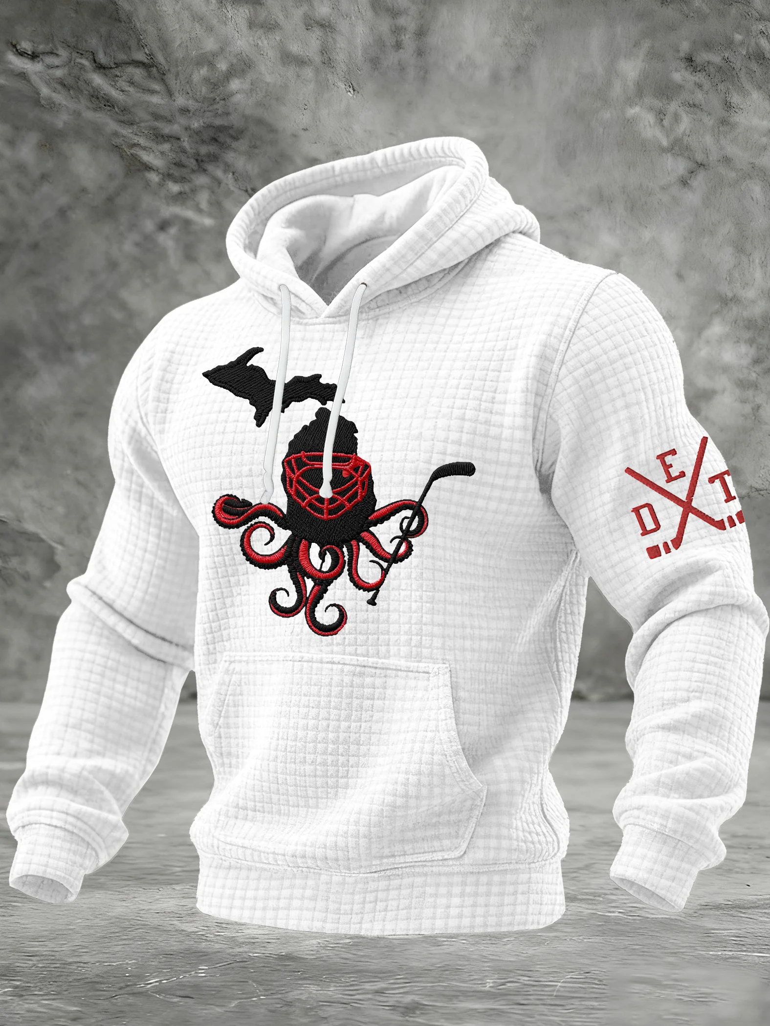 Men'S Ice hockey Printed Hooded Sweatshirt
