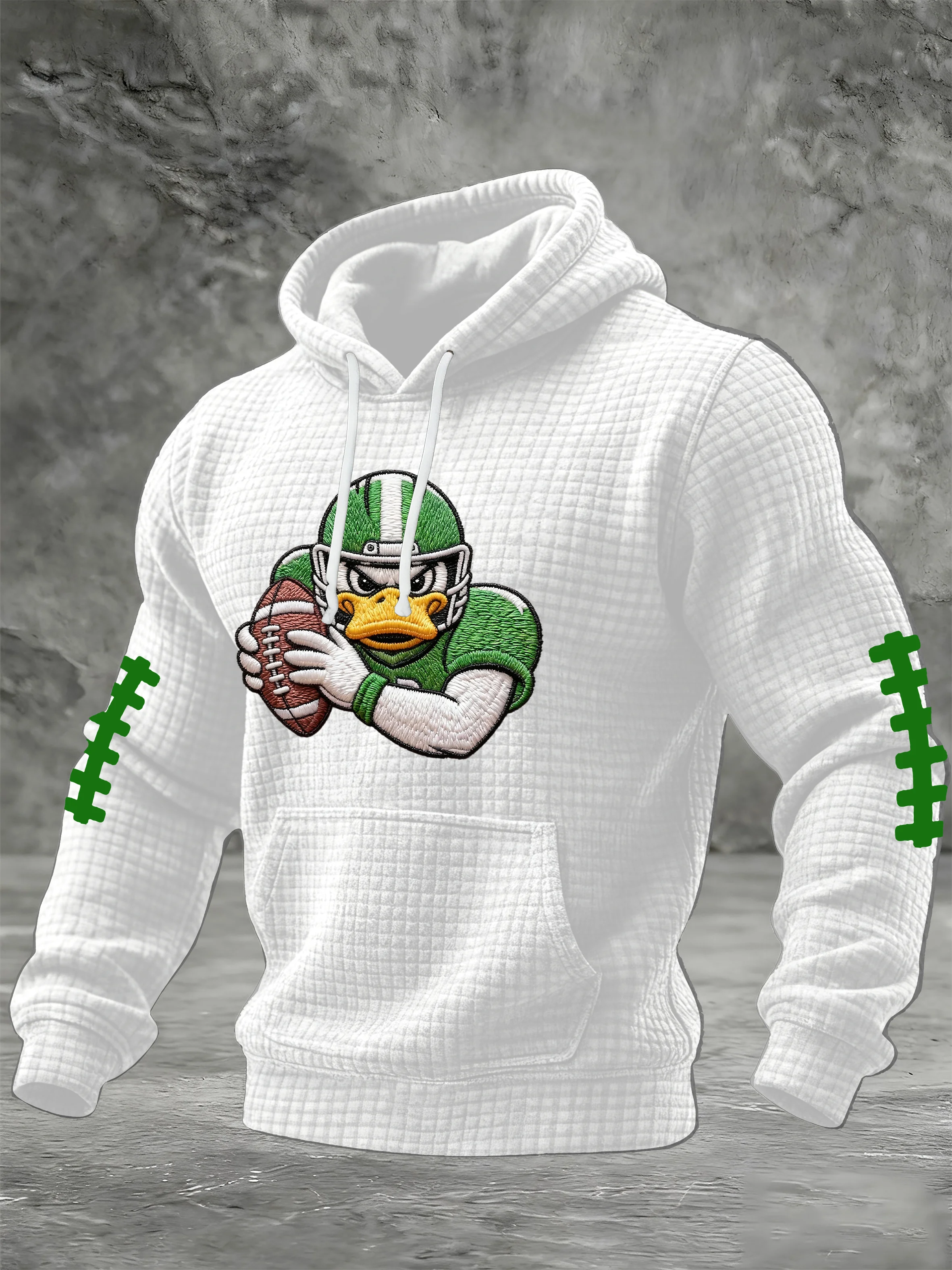 Men's Retro Football Printed Hoodie