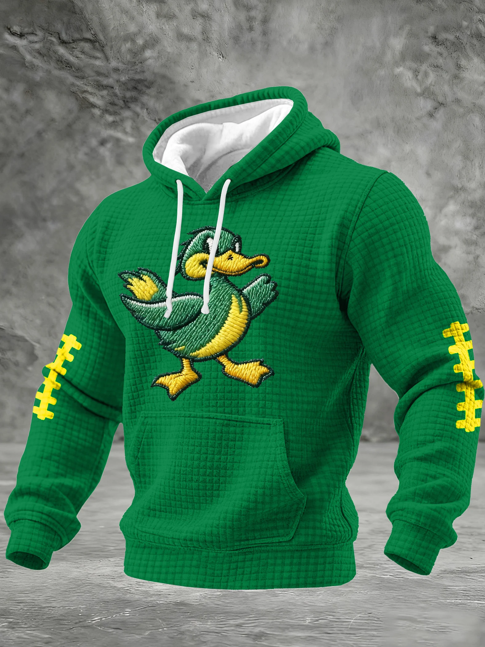 Men'S Casual Printed Hooded Sweatshirt