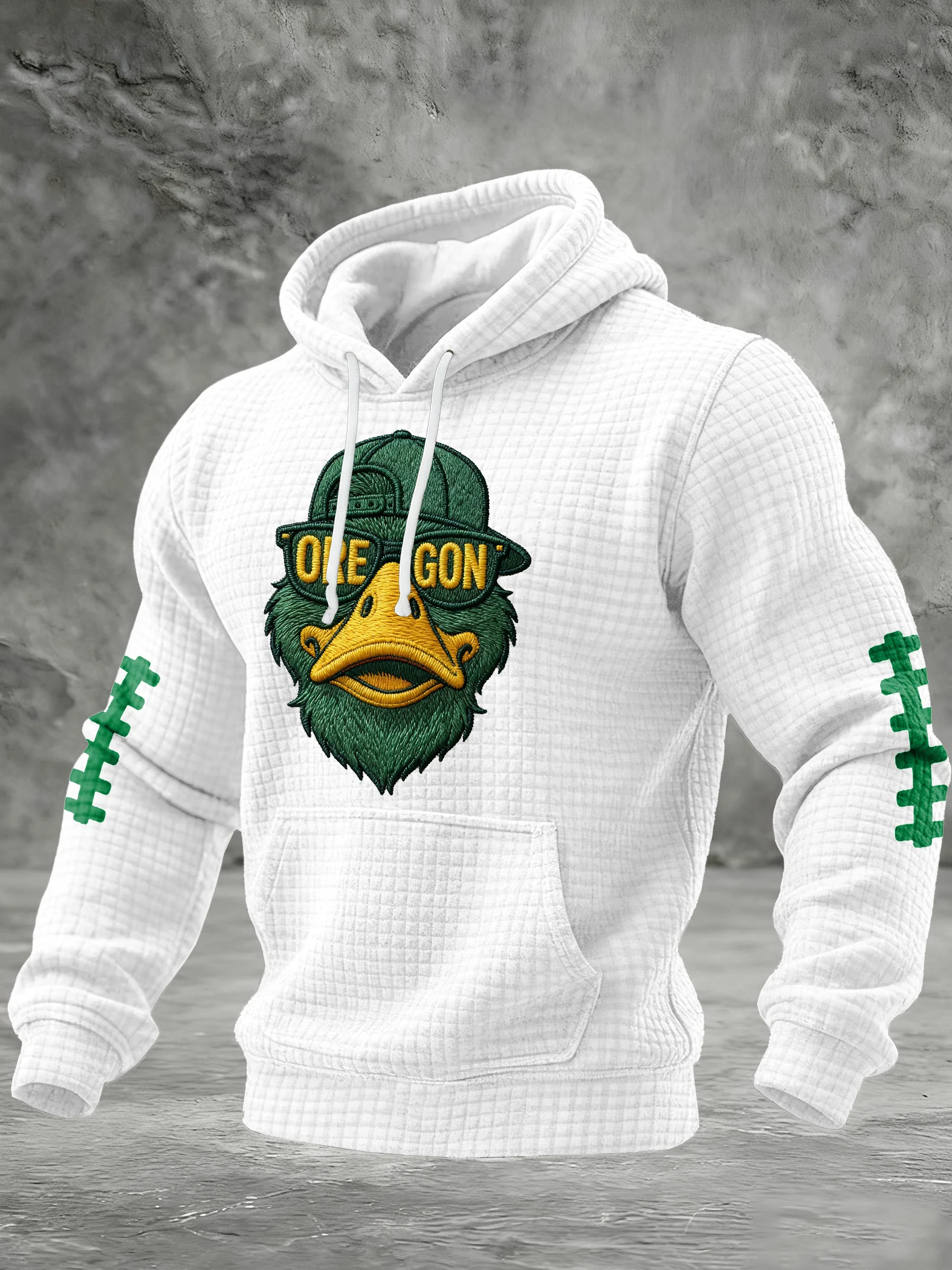 Men'S Casual Printed Hooded Sweatshirt