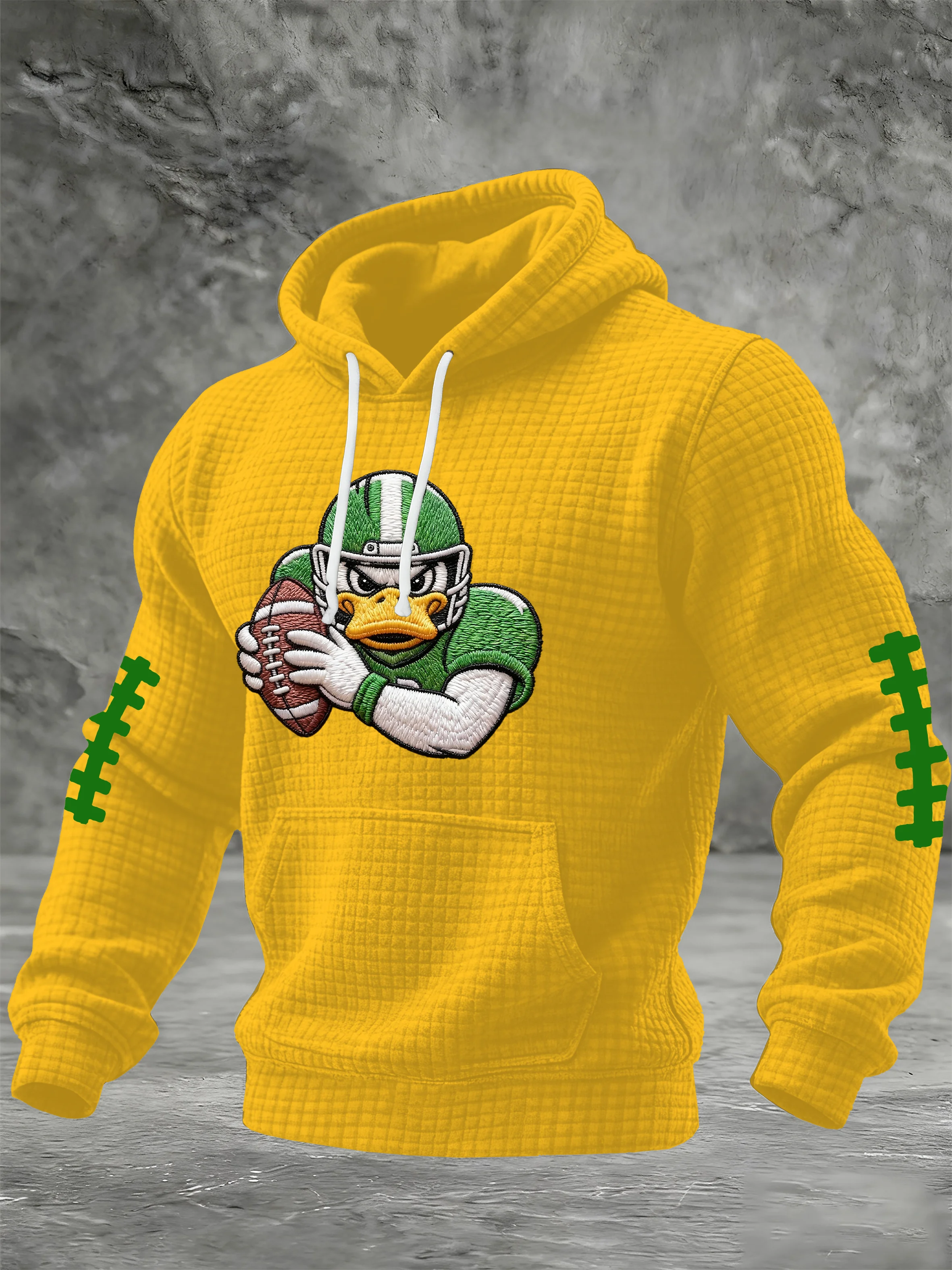 Men's Retro Football Printed Hoodie