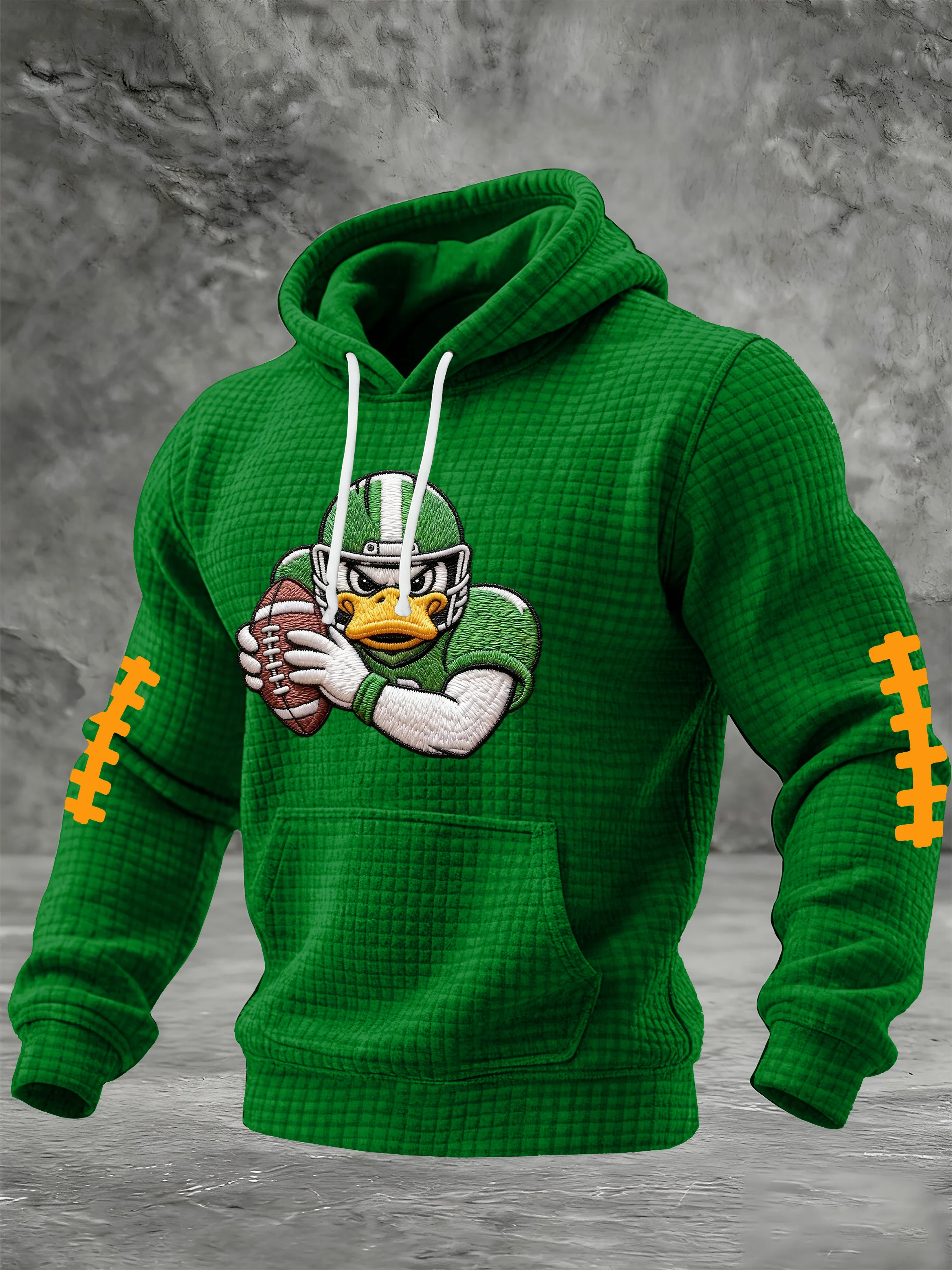 Men's Retro Football Printed Hoodie
