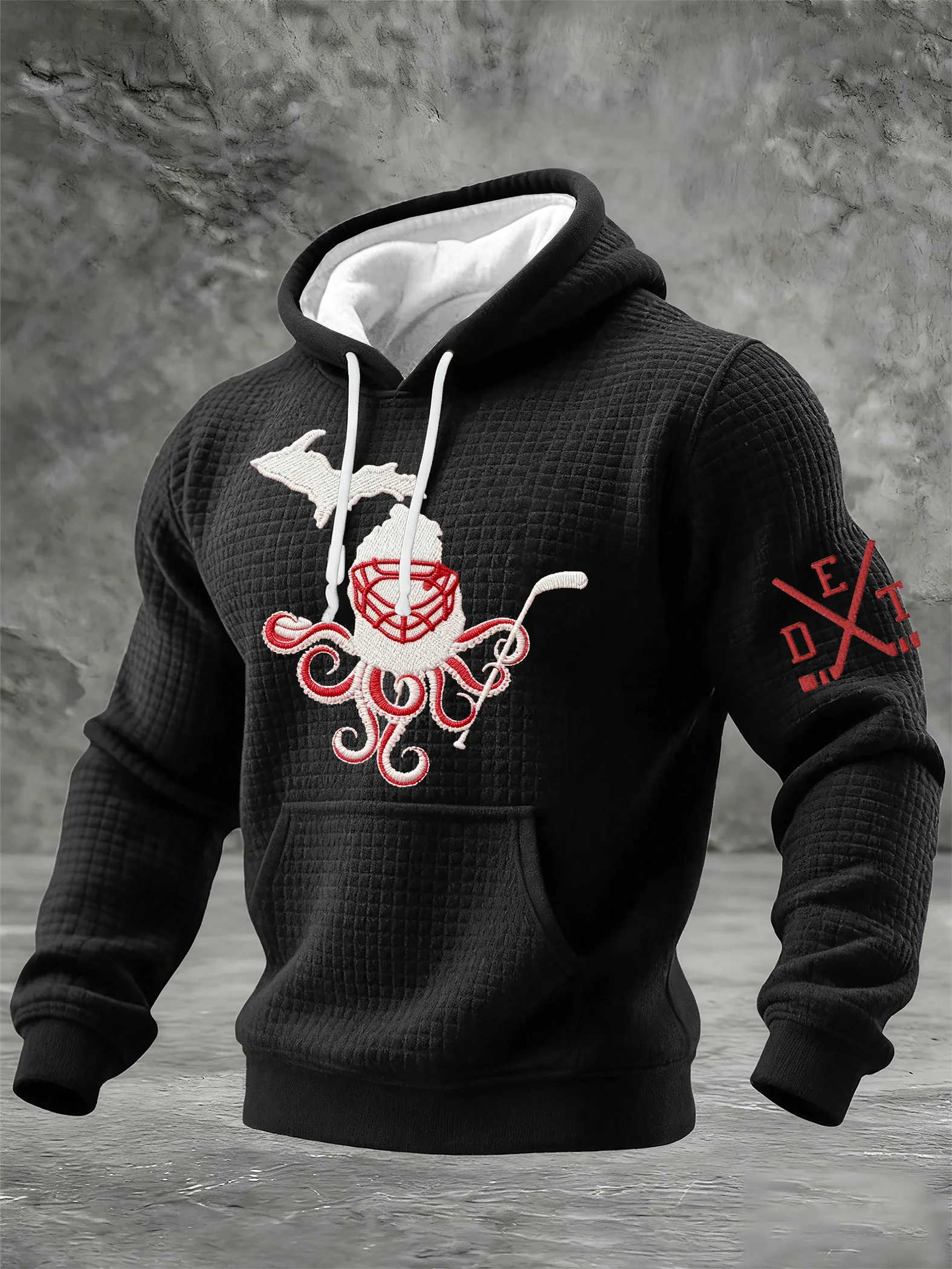 Men'S Ice hockey Printed Hooded Sweatshirt