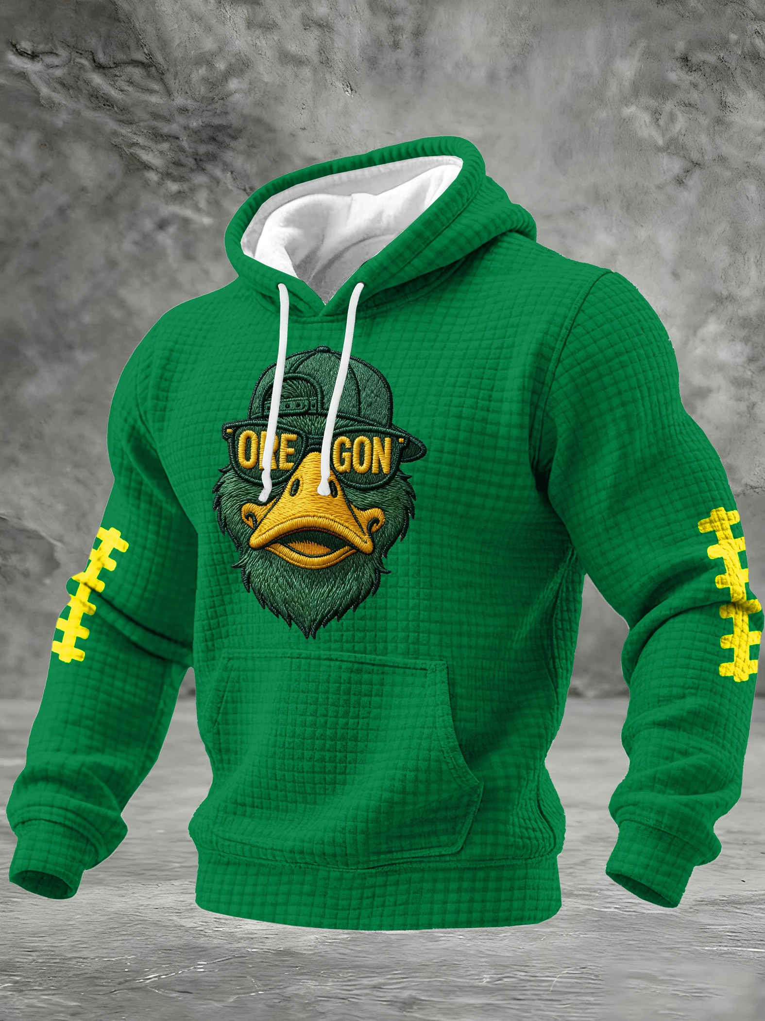 Men'S Casual Printed Hooded Sweatshirt