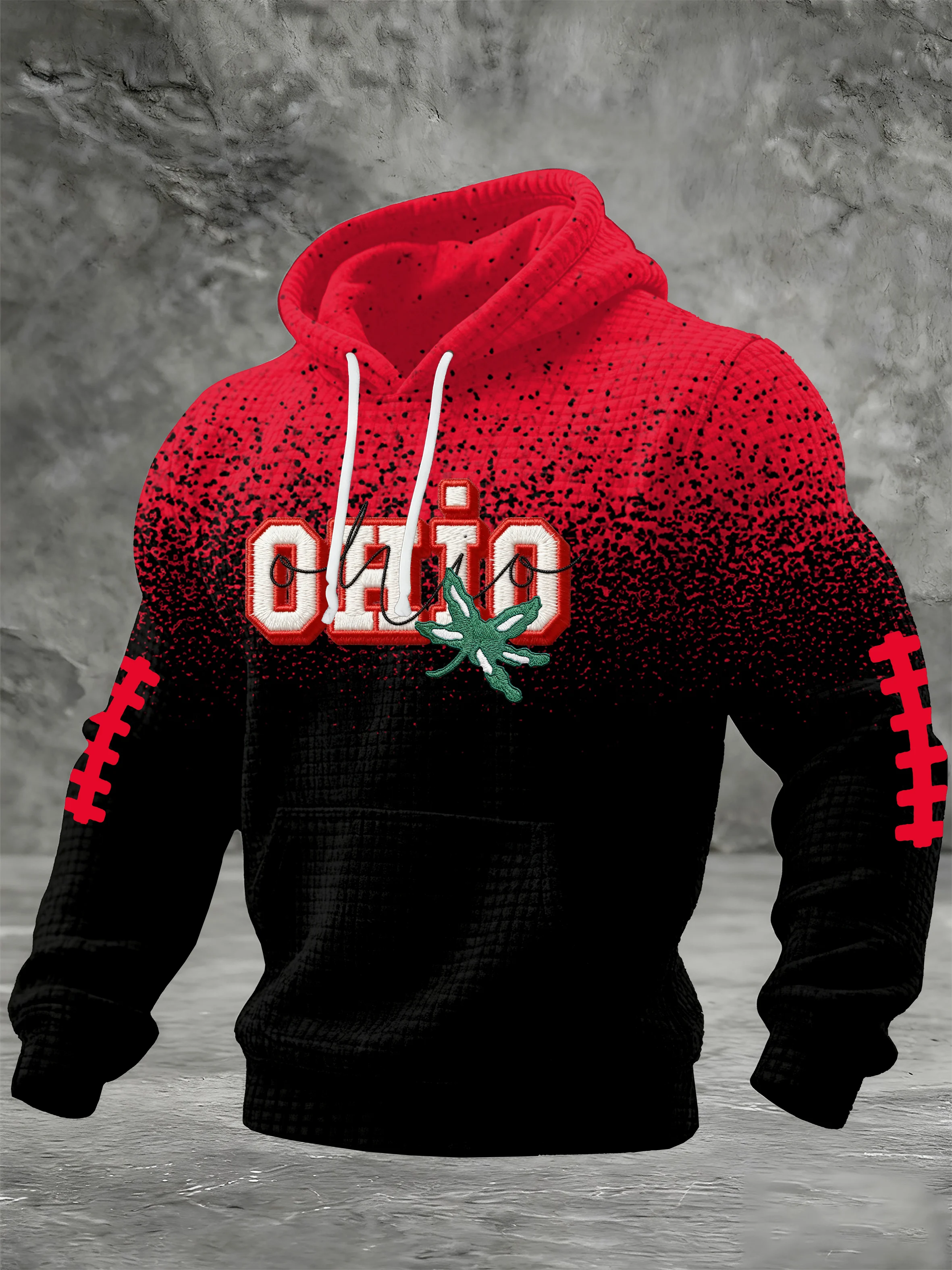 Men's Retro Football Printed Hoodie