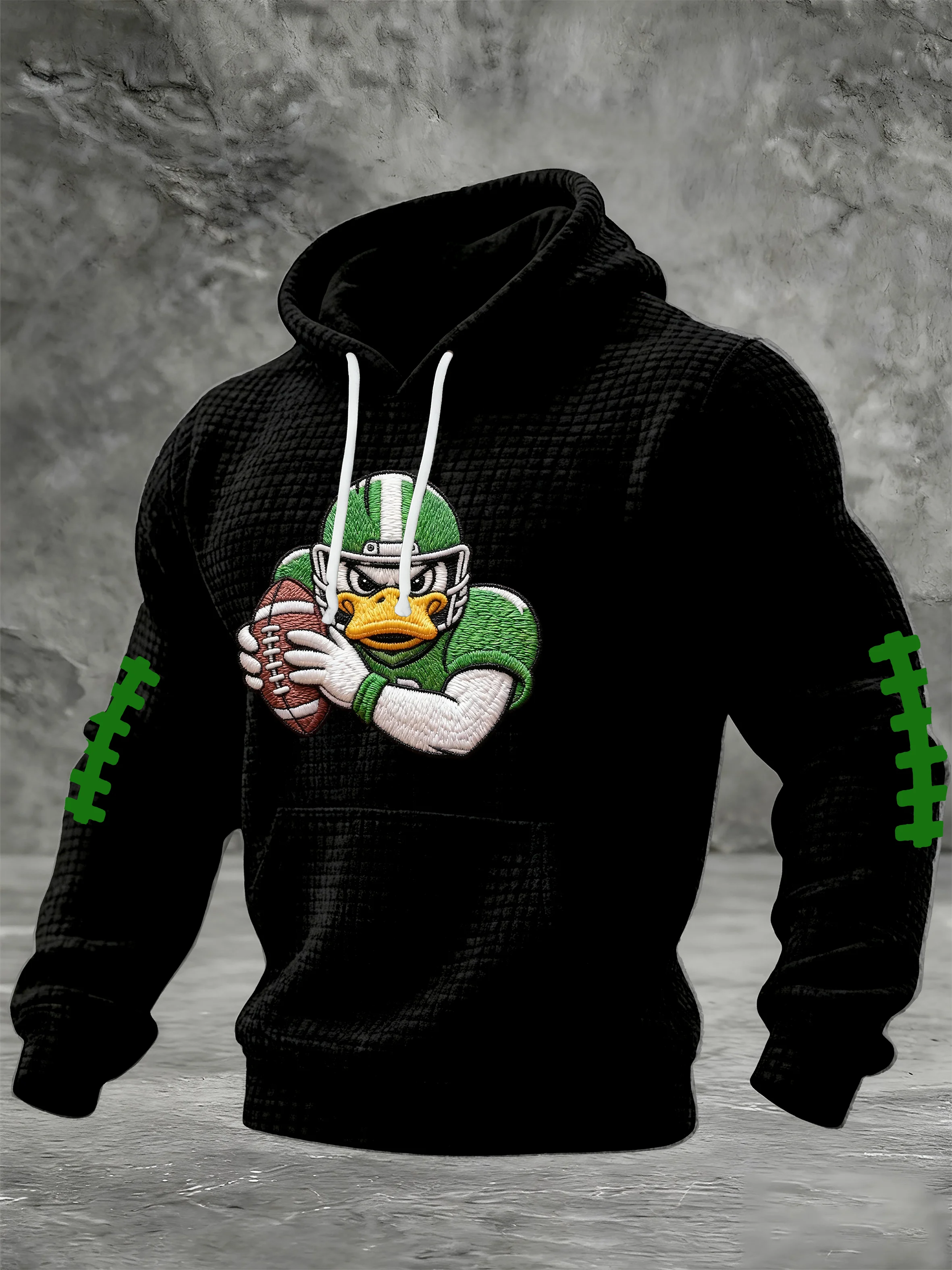 Men's Retro Football Printed Hoodie