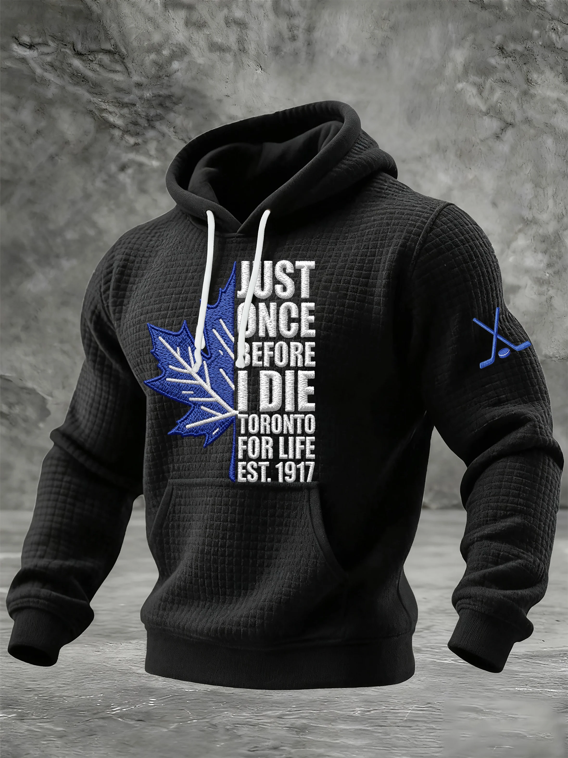 Men'S Ice hockey Printed Hooded Sweatshirt