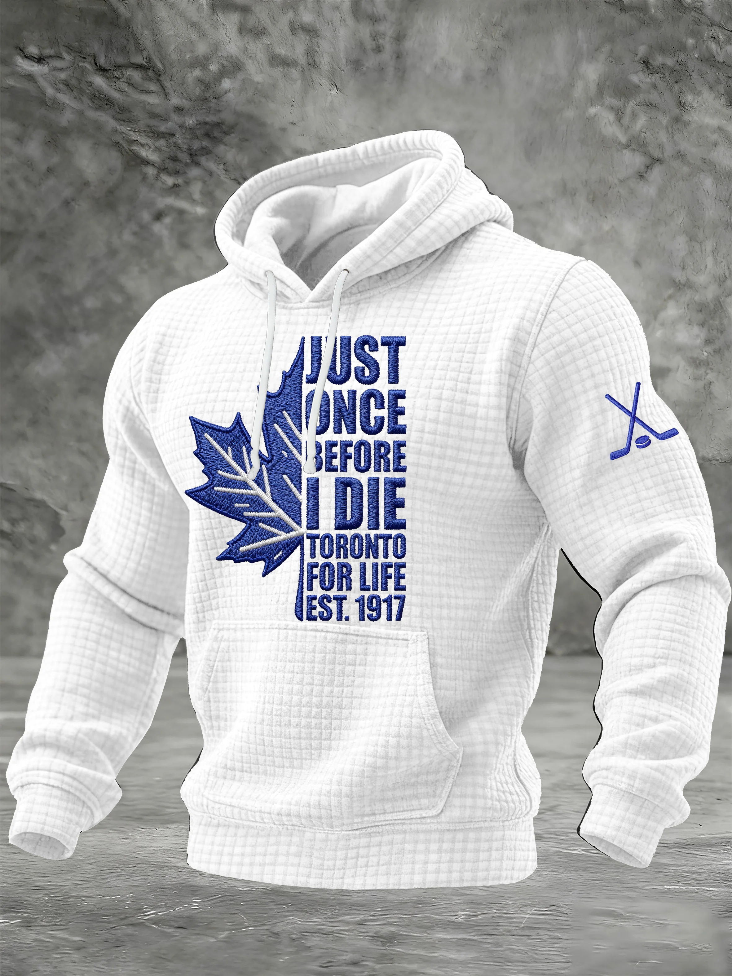 Men'S Ice hockey Printed Hooded Sweatshirt