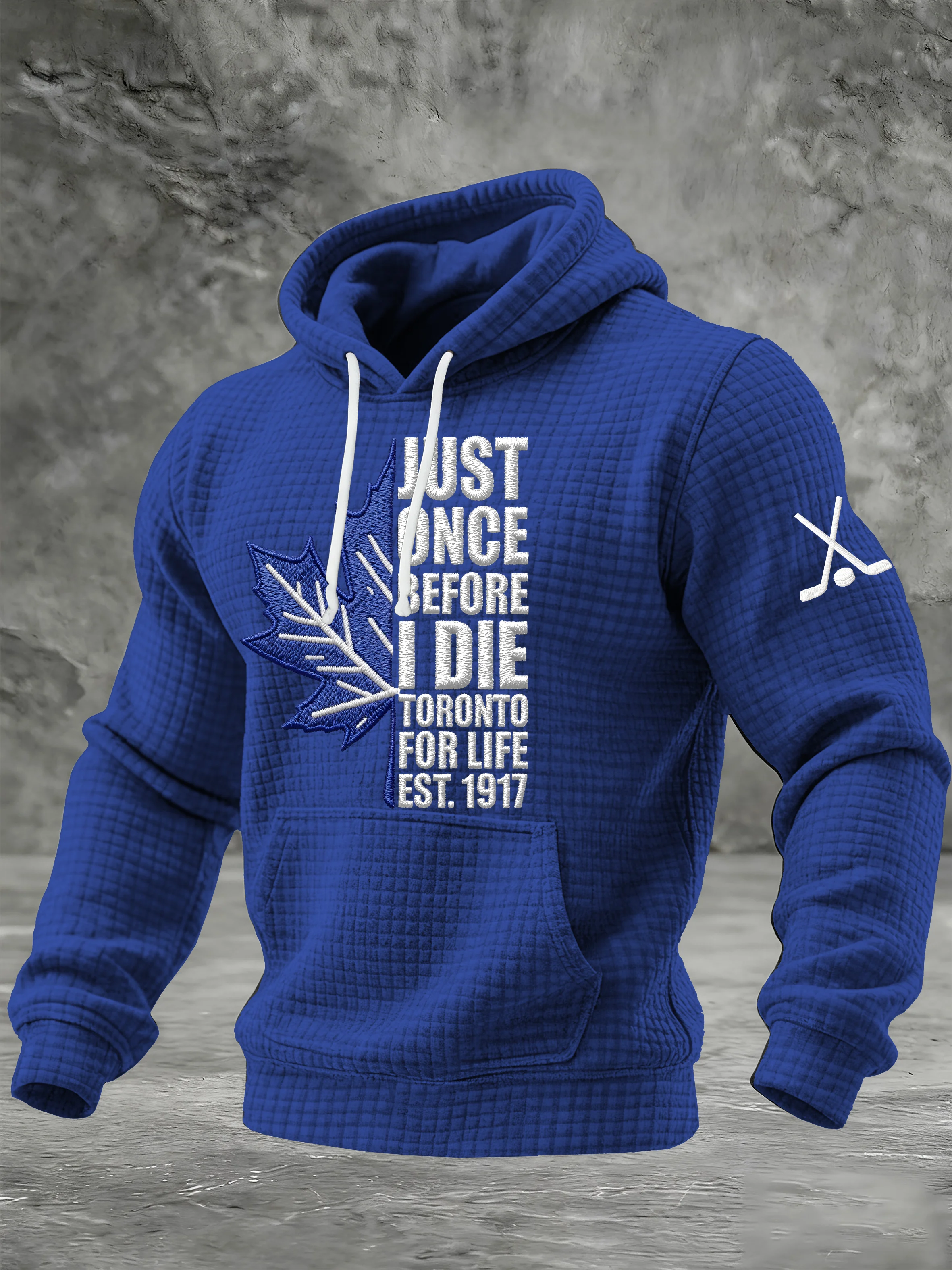 Men'S Ice hockey Printed Hooded Sweatshirt