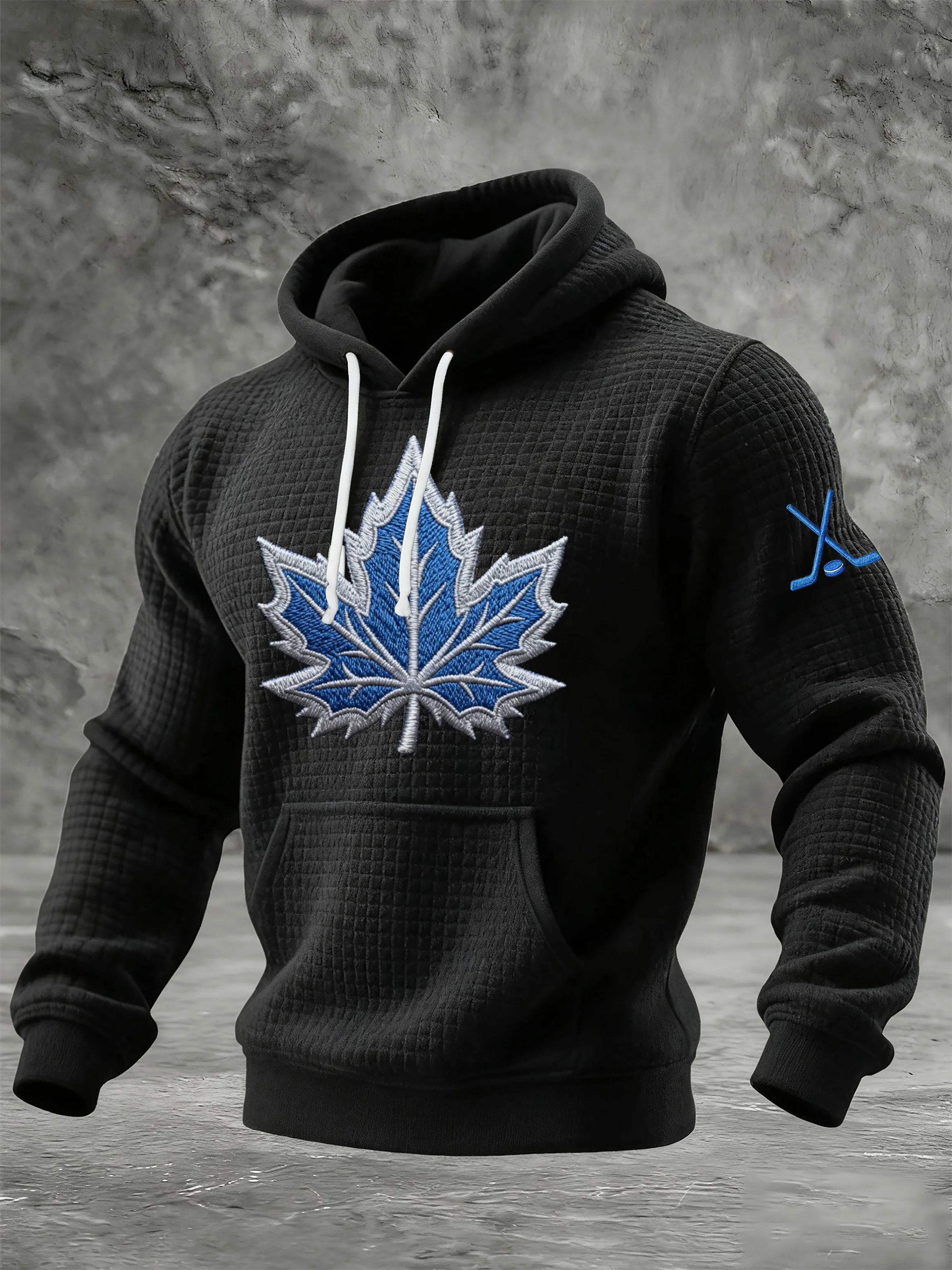 Men'S Ice hockey Printed Hooded Sweatshirt