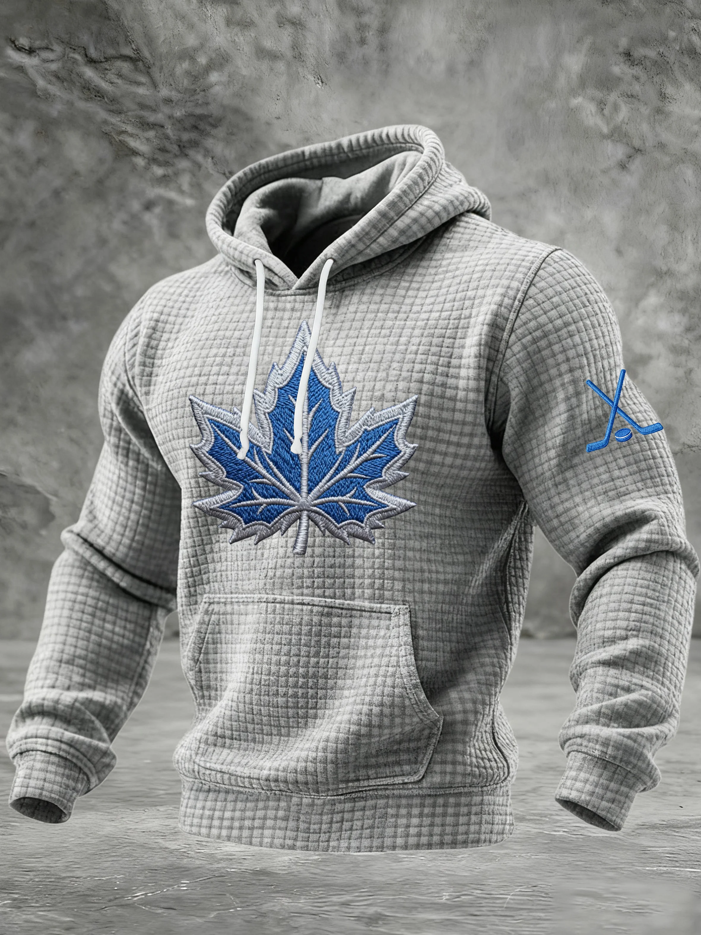 Men'S Ice hockey Printed Hooded Sweatshirt