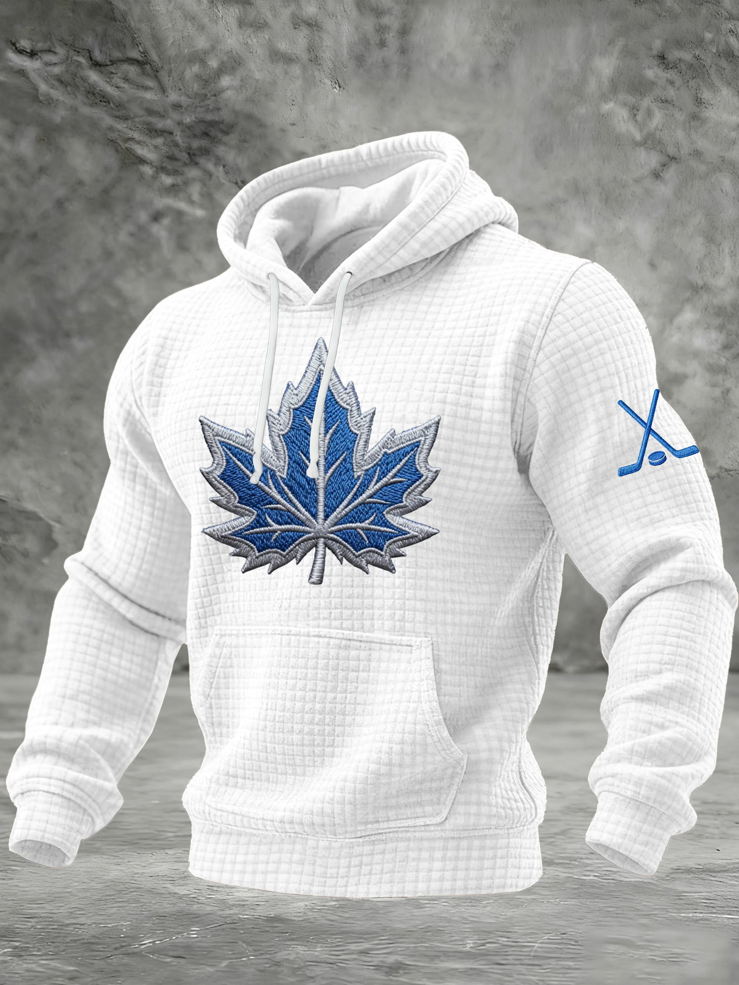 Men'S Ice hockey Printed Hooded Sweatshirt