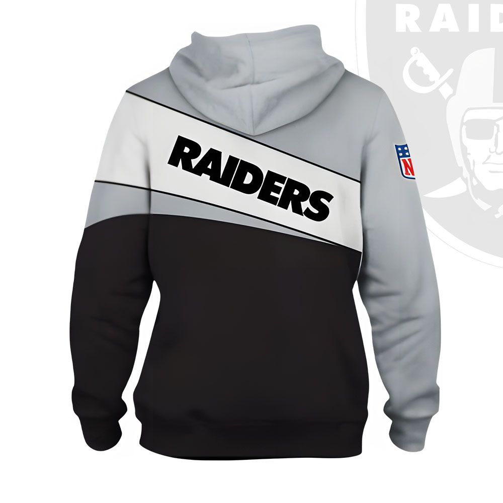 Unisex Las Vegas Raiders Printed Hoodie – Bold Zip Up Sweatshirt For Fan