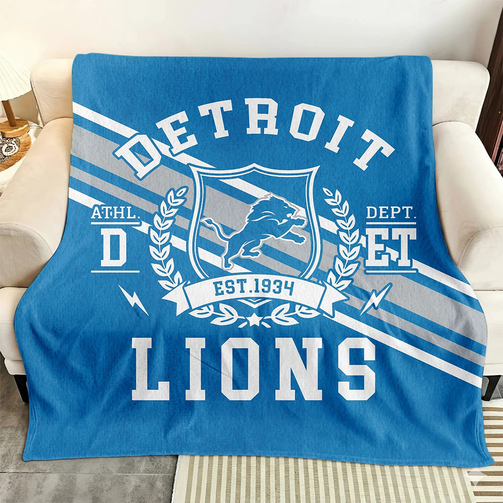 Detroit Lions Fleece Blanket – Cozy Nfl Team Throw For Couch Or Bed