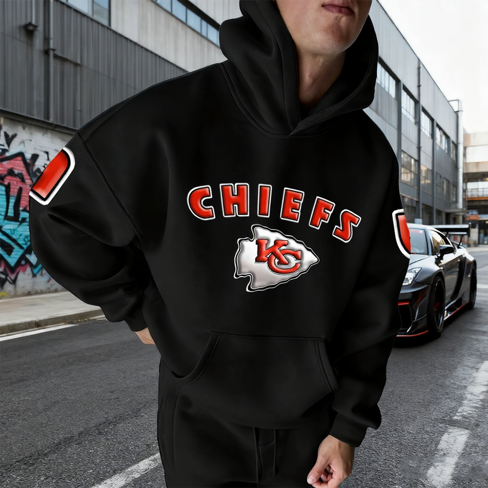 Unisex Universal Rugby Team Logo Printed Sporty Casual Hoodie