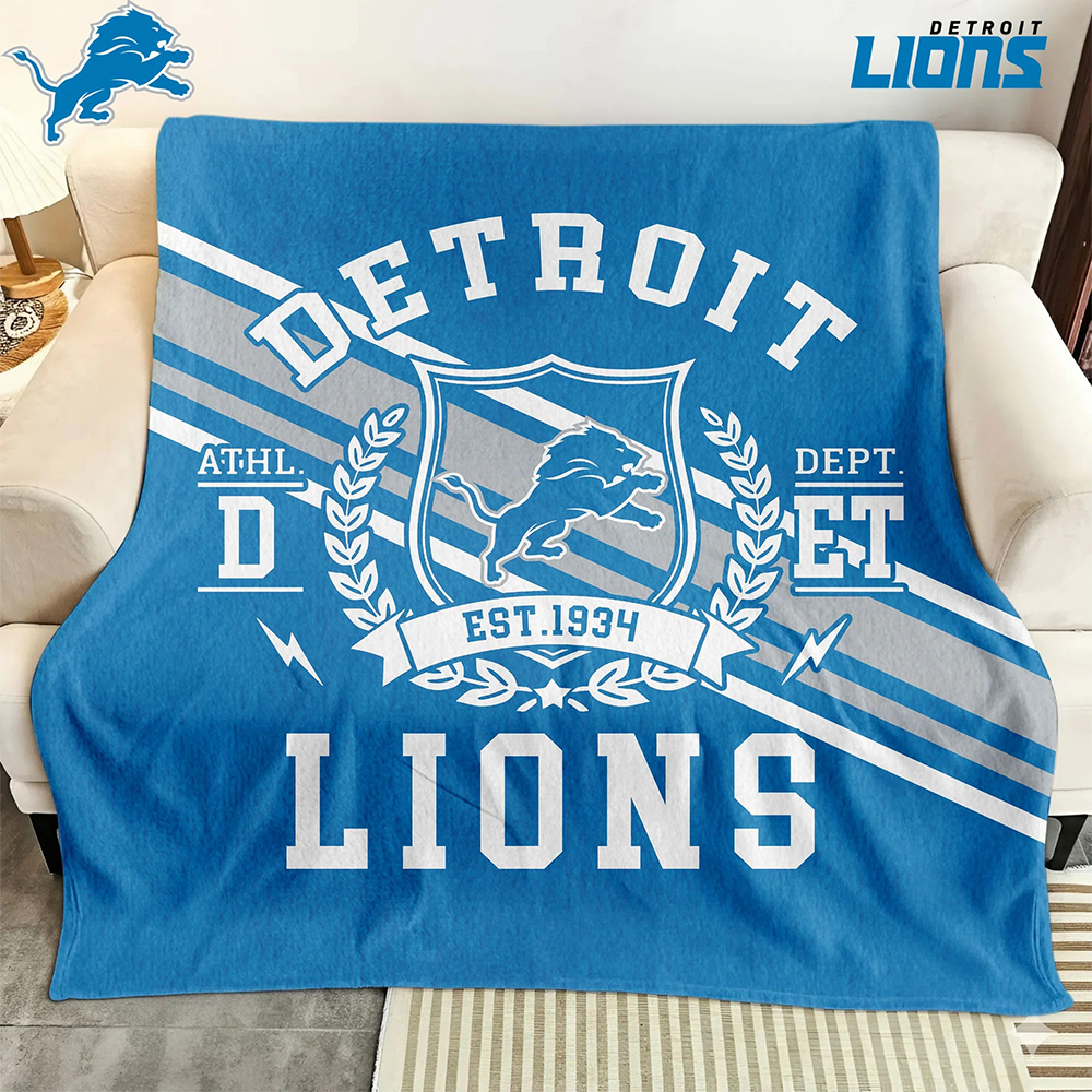 Detroit Lions Fleece Blanket – Cozy Nfl Team Throw For Couch Or Bed