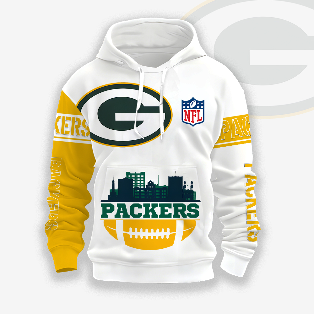 Unisex Green Bay Packers Printed Hoodie –Exclusive Hooded Sweatshirt For Fans