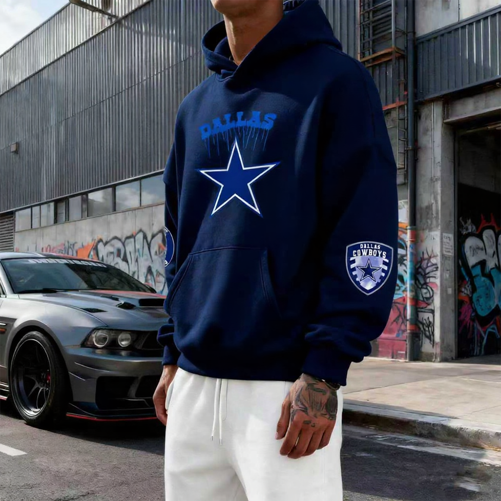 Unisex Universal Rugby Team Logo Printed Sporty Casual Hoodie