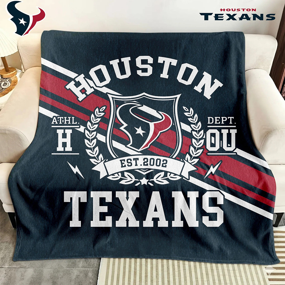Houston Texans Fleece Blanket – Cozy Nfl Team Throw For Couch Or Bed