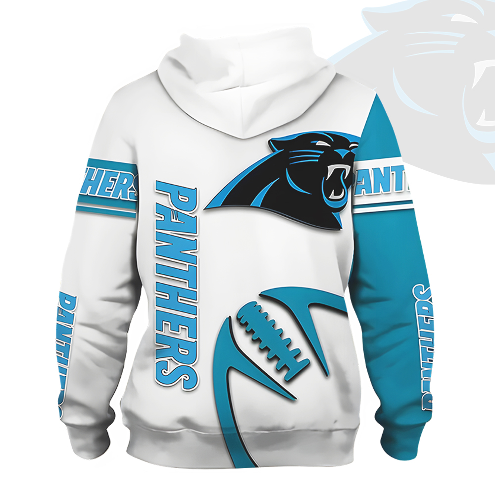 Unisex Carolina Panthers Printed Hoodie – Bold Zip Up Sweatshirt for Fans