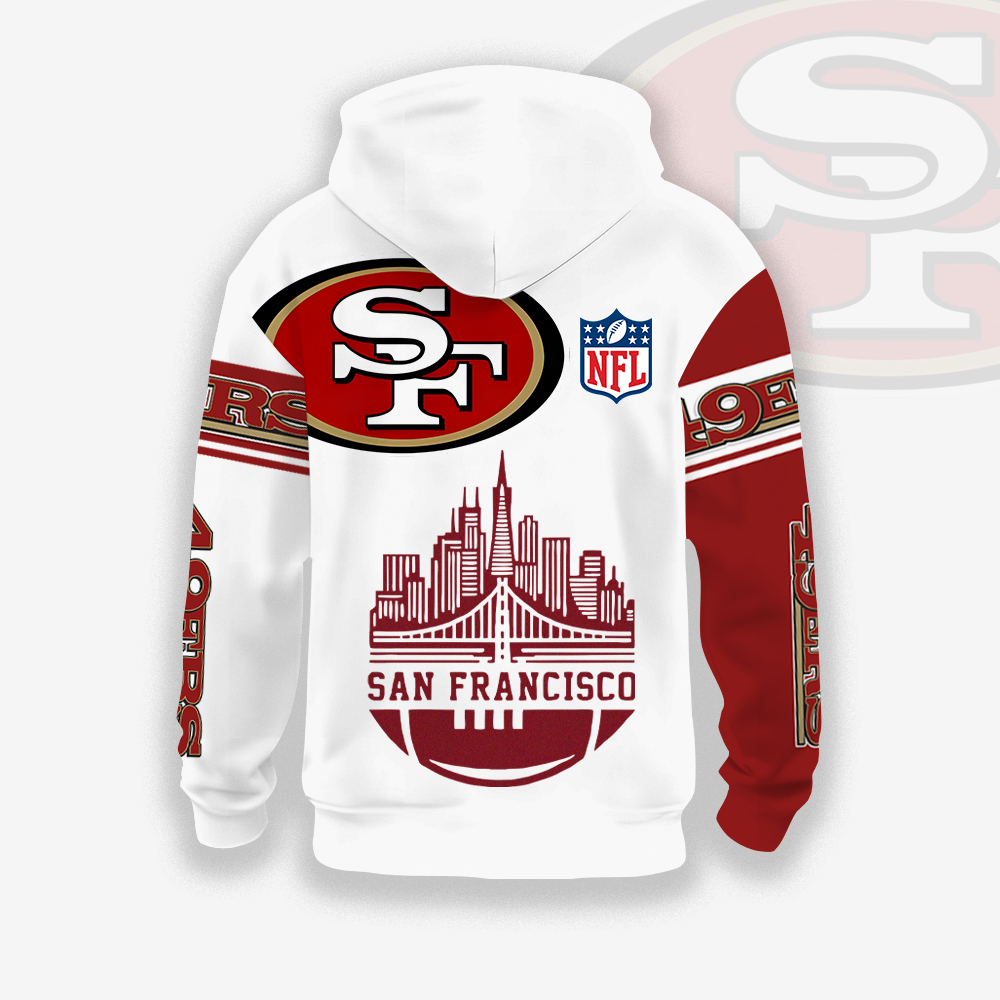Unisex San Francisco 49ers Printed Hoodie –Exclusive Hooded Sweatshirt For Fans