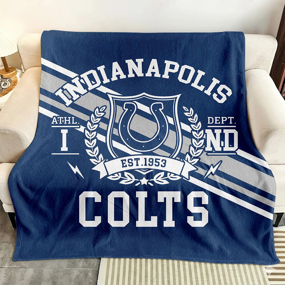 Indianapolis Fleece Blanket – Cozy Nfl Team Throw For Couch Or Bed