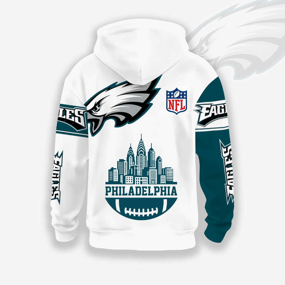 Unisex Philadelphia Eagles Printed Hoodie –Exclusive Hooded Sweatshirt For Fans
