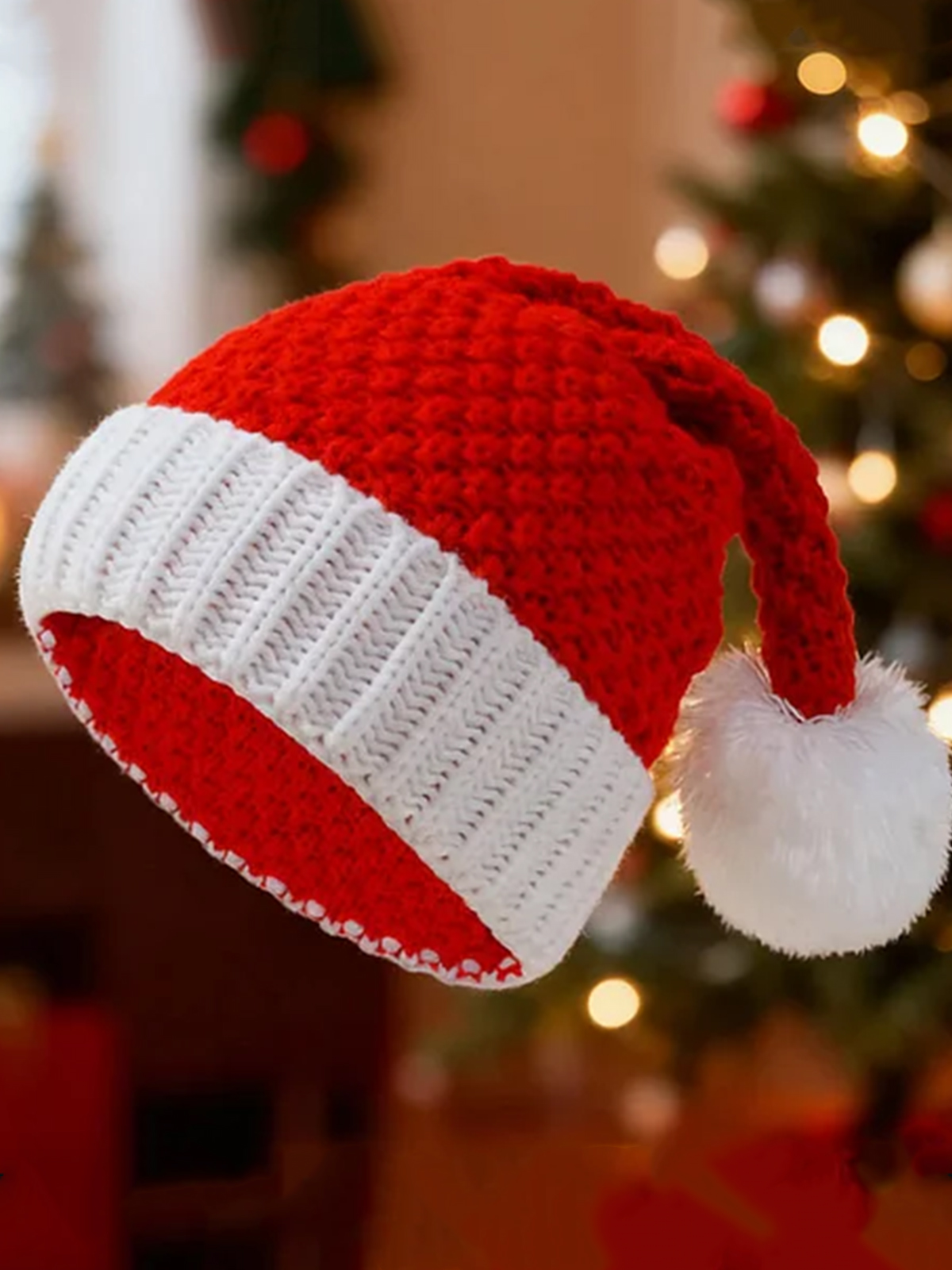 Holiday Party Adults And Children Tapered Knitted Christmas Hats