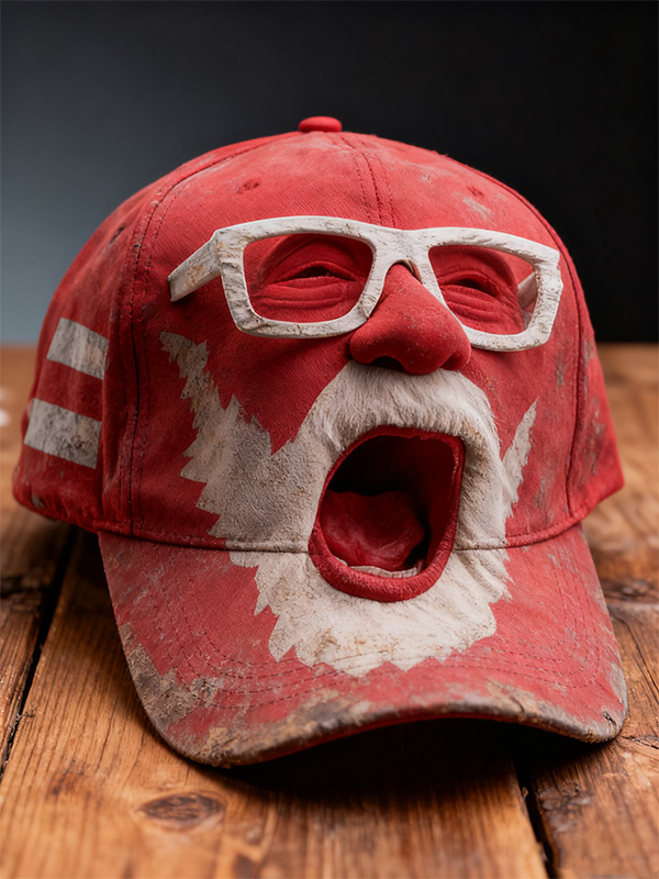 Men's Funny Santa Claus Print Casual Baseball Cap