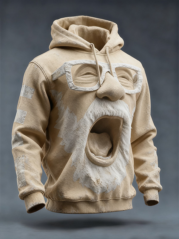 Men's Christmas Funny Santa Claus 3D Print Casual Hoodie