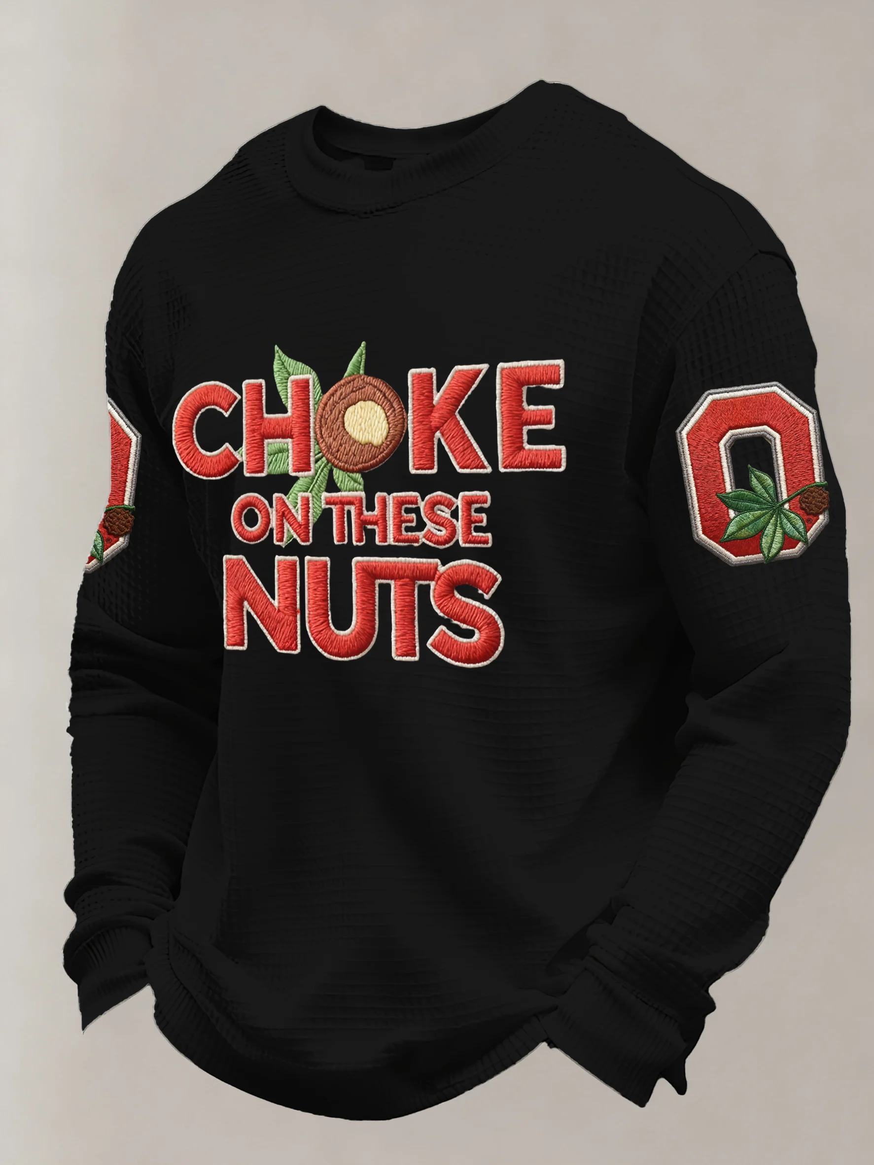 Men's football casual round-neck printed sweatshirt