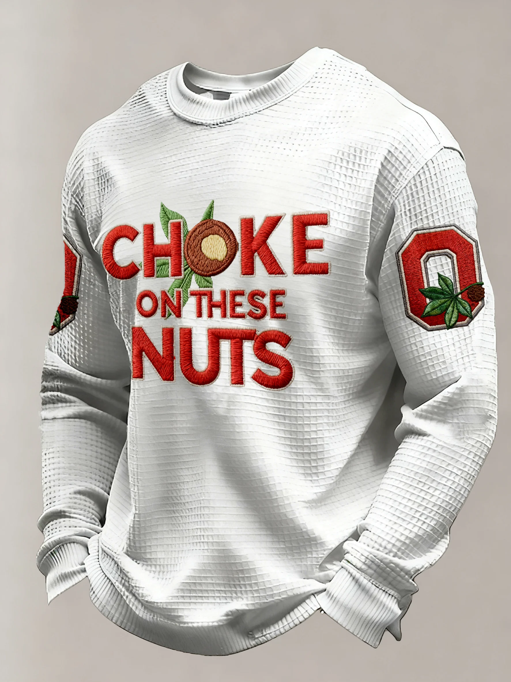 Men's football casual round-neck printed sweatshirt