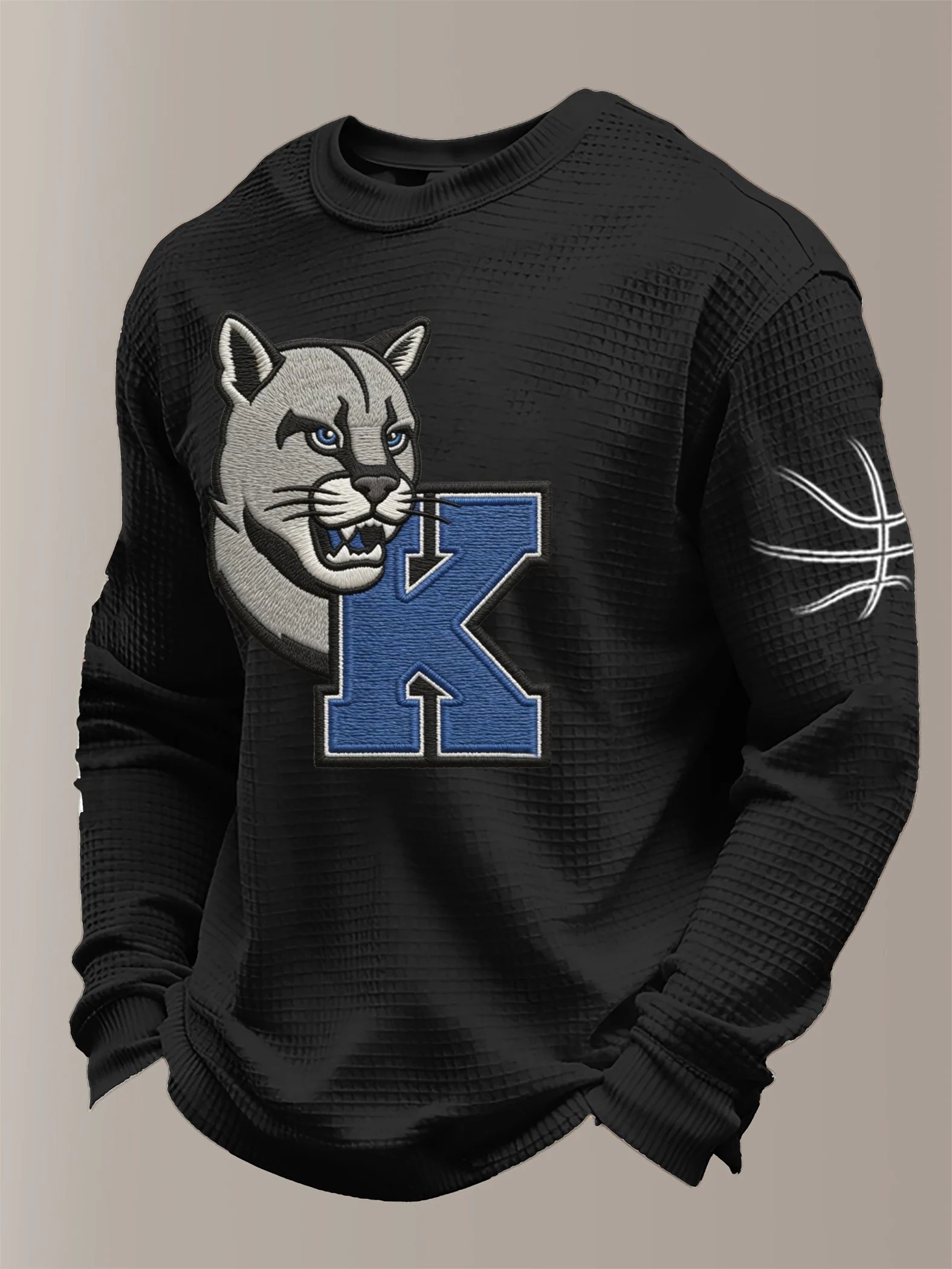 Men's Basketball Waffle Knit Long-Sleeve T-Shirt