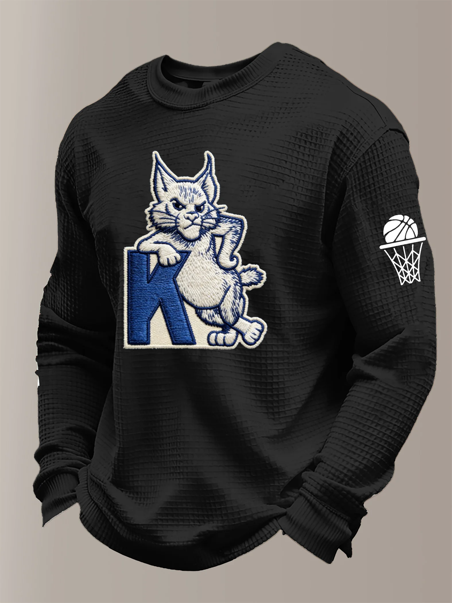 Men's Basketball Waffle Knit Long-Sleeve T-Shirt