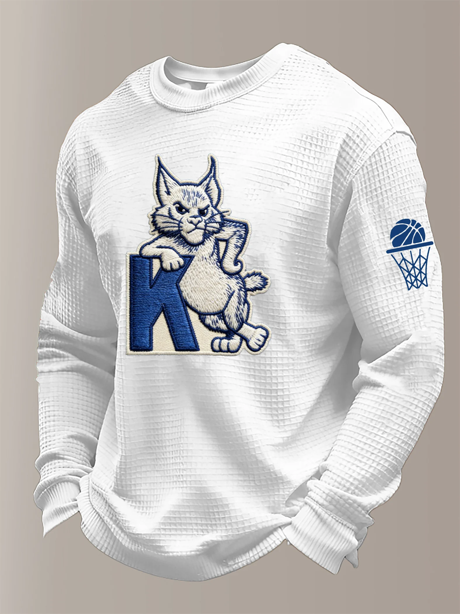 Men's Basketball Waffle Knit Long-Sleeve T-Shirt